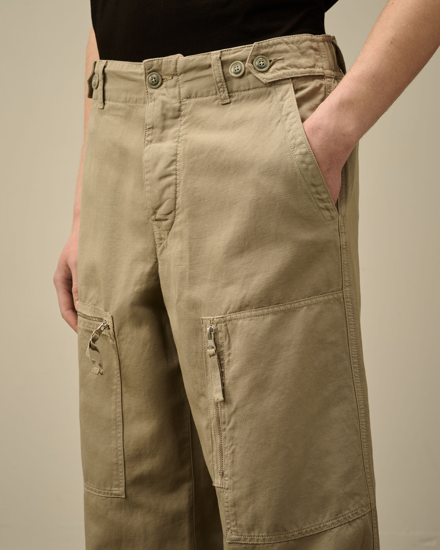 Cotton/Linen Cargo Pants - 5