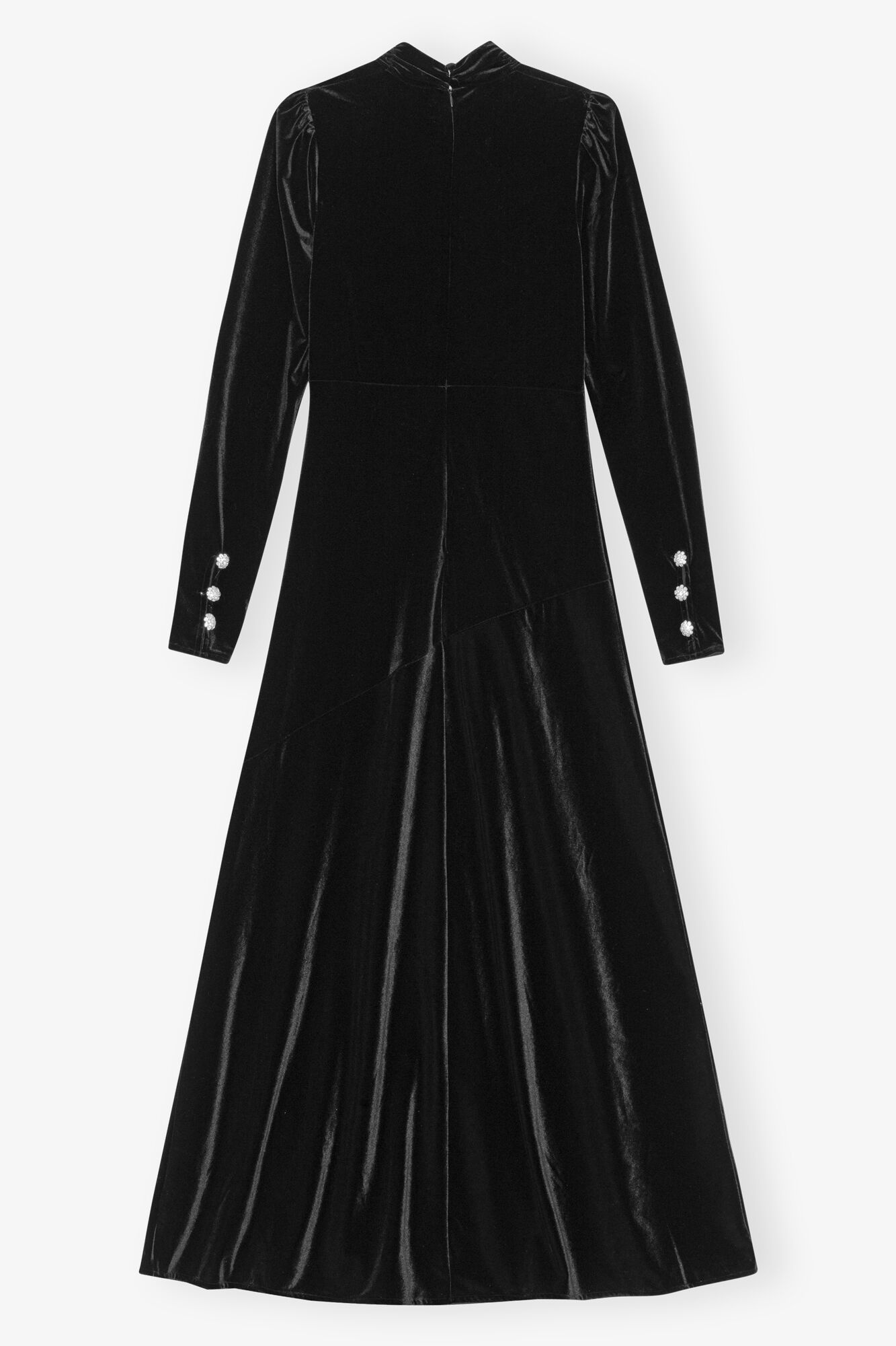 BLACK VELVET LONG DRESS - 6