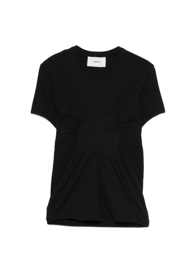 gathered-detail T-shirt 1