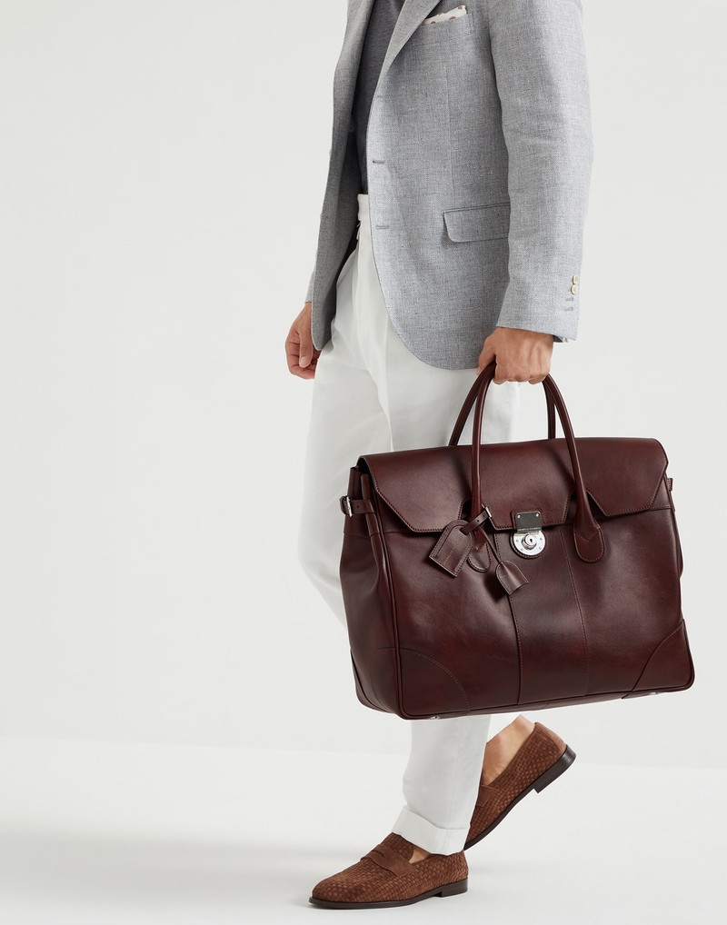 Calfskin Boston casual bag 4
