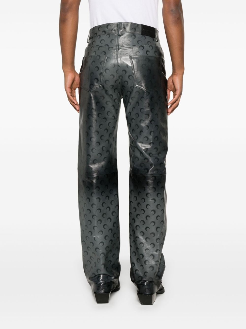 Crescent Moon-airbrushed trousers - 4