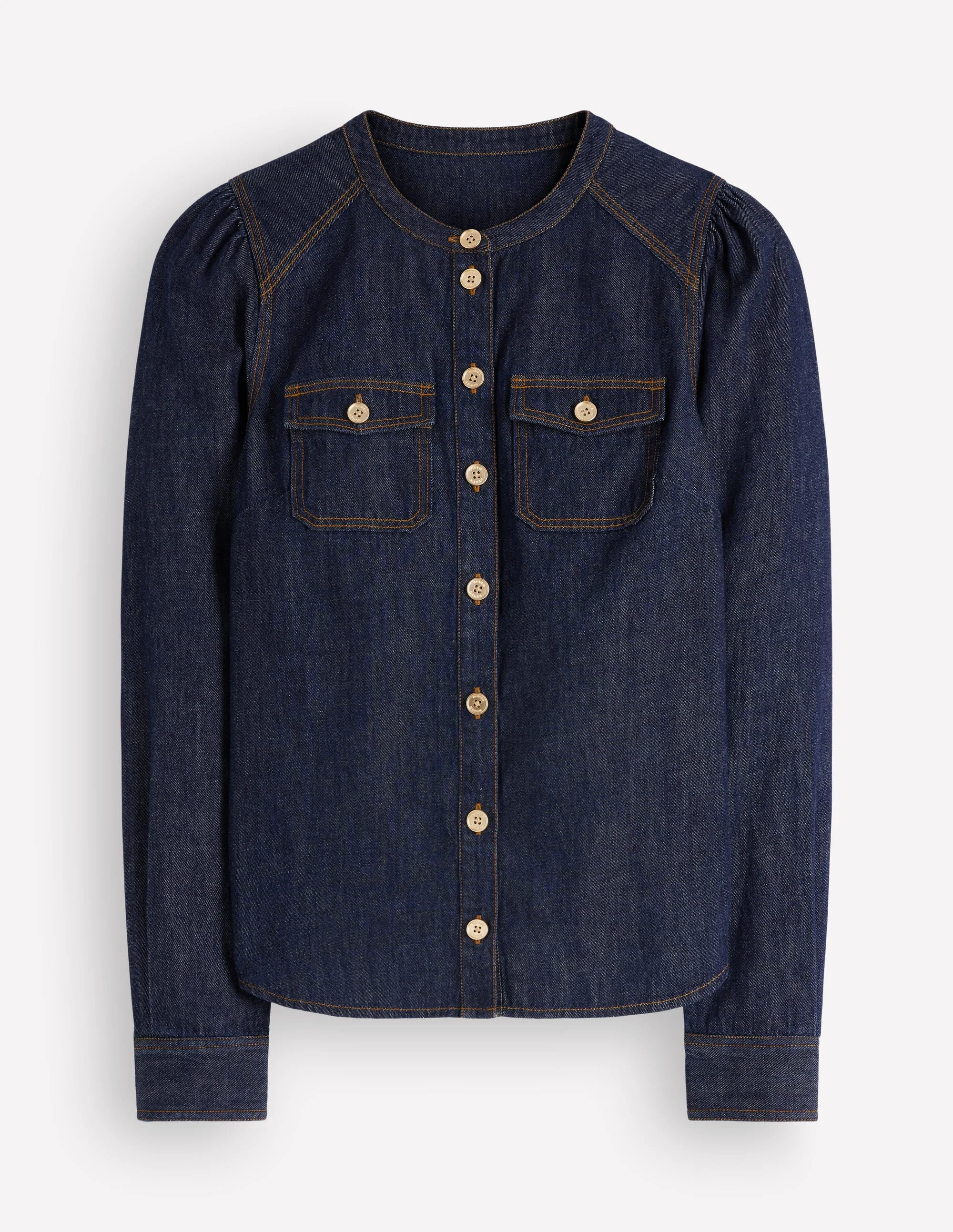 Thea Denim Shirt-Dark Indigo - 1