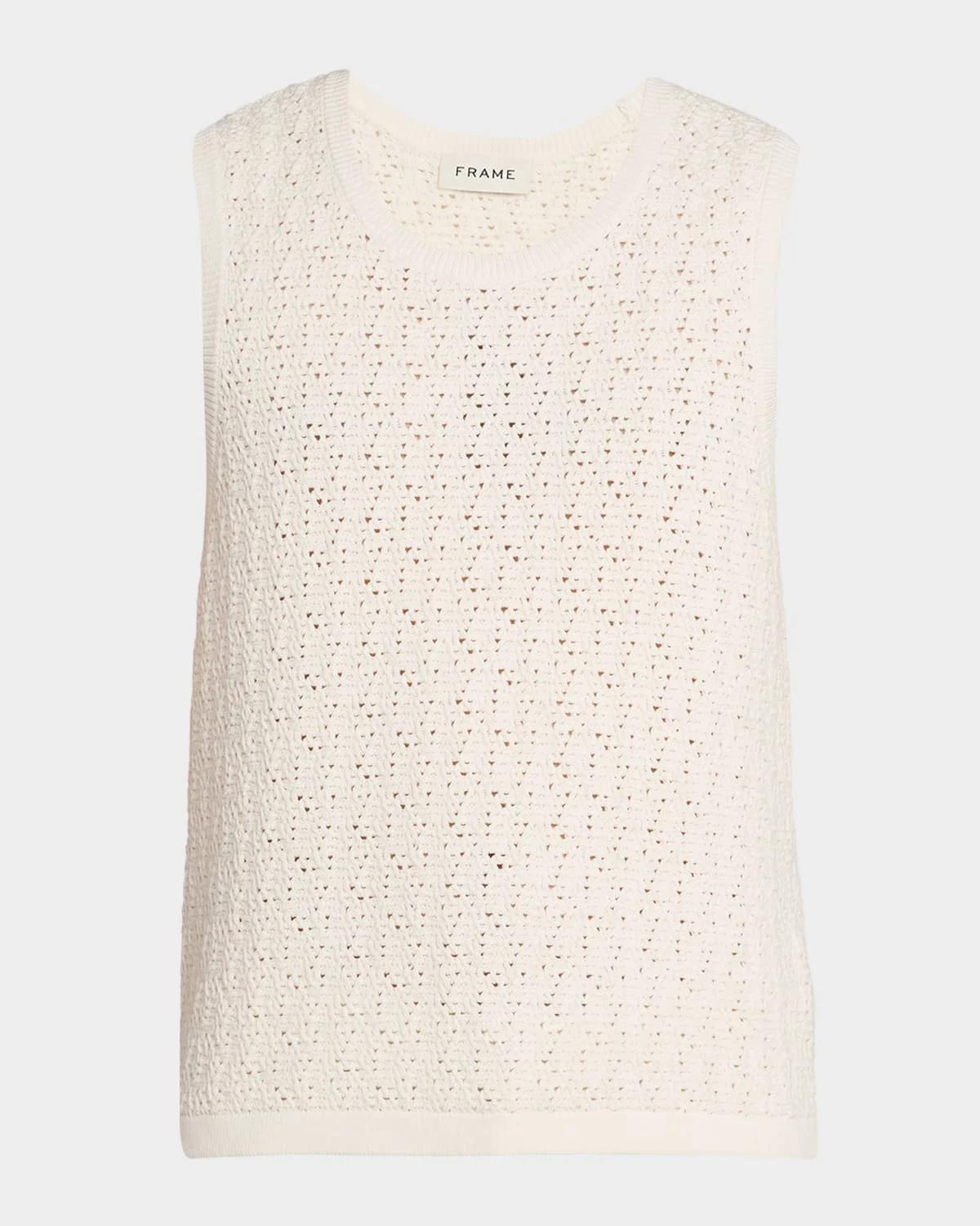 Men's Open Knit Cotton-Blend Vest - 1