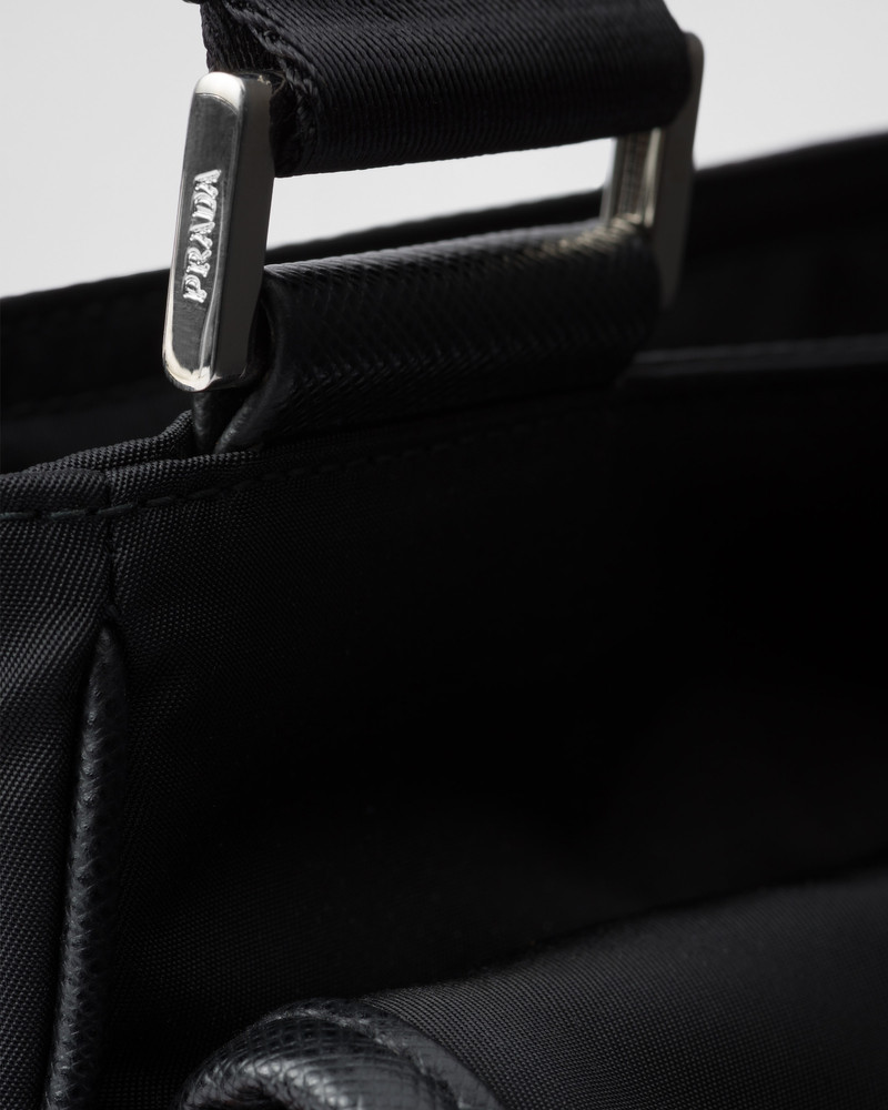 Re-Nylon and Saffiano leather shoulder bag 5