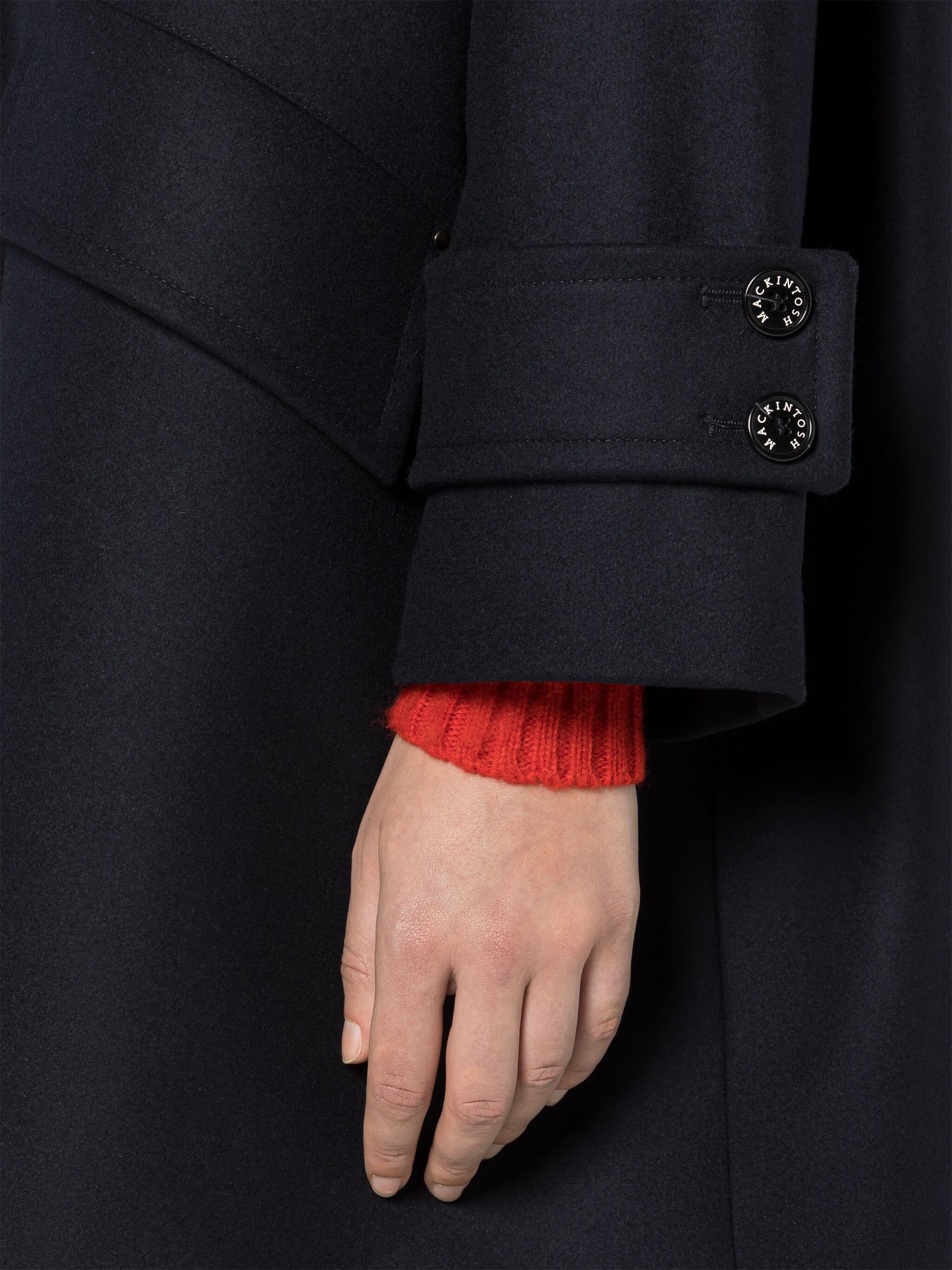 HUMBIE NAVY WOOL OVERCOAT - 6