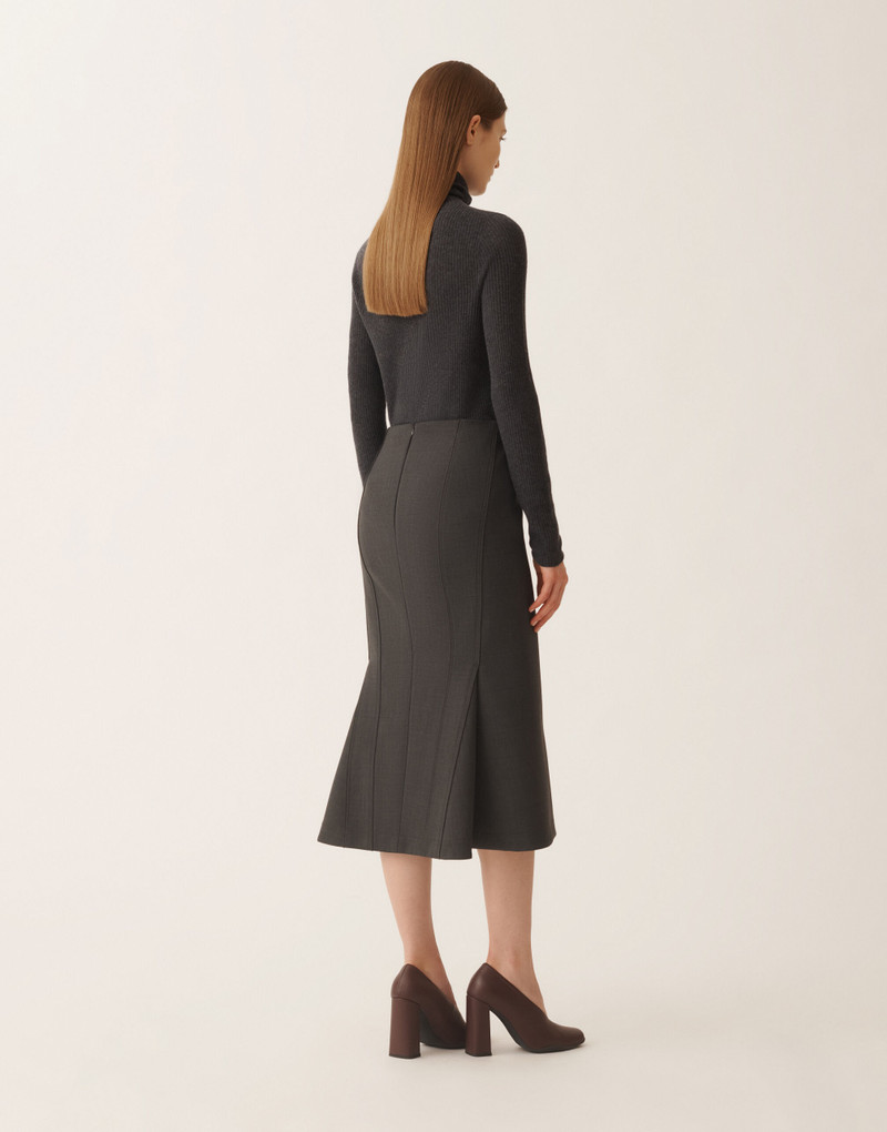 Bi-stretch fresco wool skirt 4