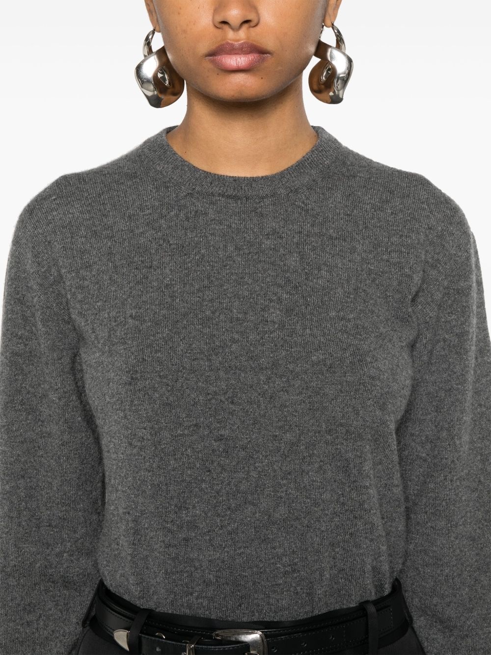 mélange cashmere jumper - 5