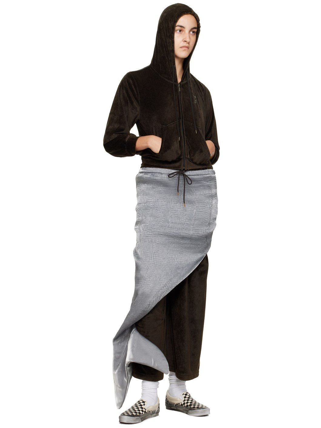 Brown Crystal-Cut Lounge Pants - 4