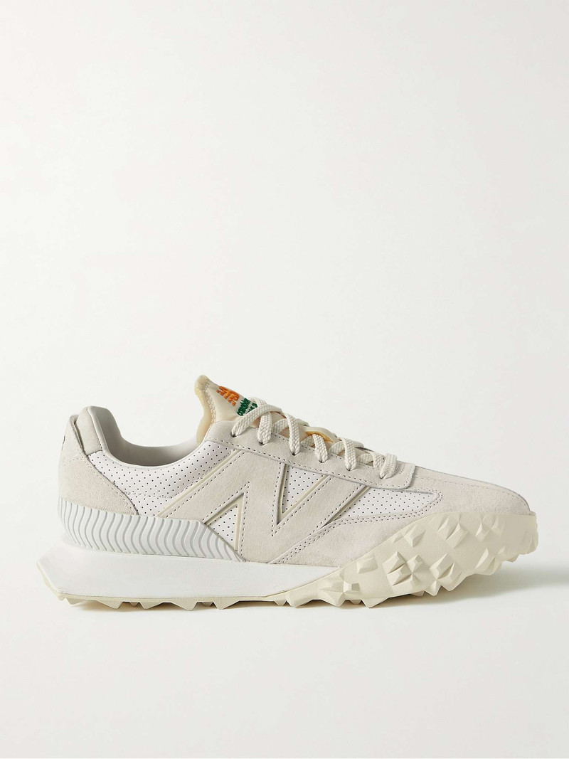 + Casablanca XC72 Suede-Trimmed Leather Sneakers - 1