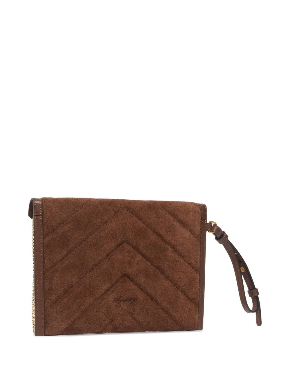 quilted suede clutch bag - 2