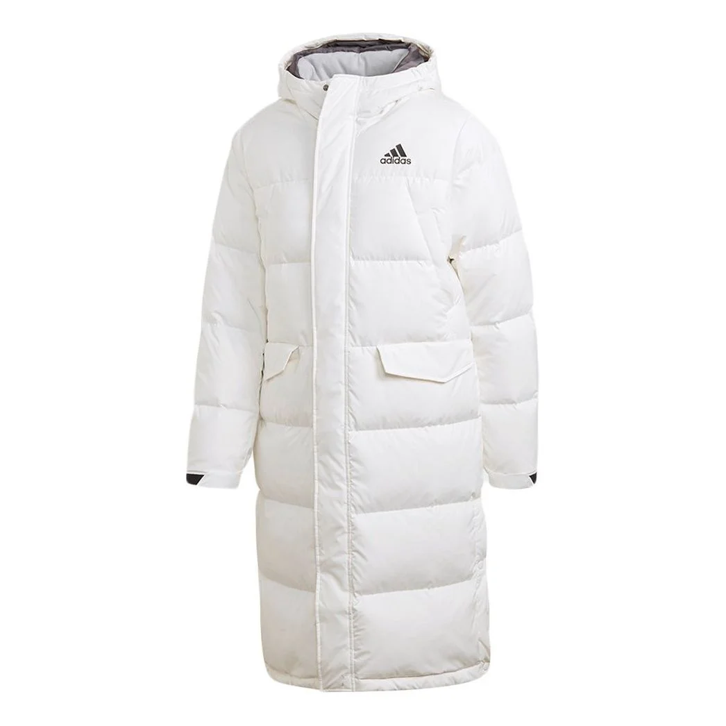 adidas Stay Warm Sports hooded down Jacket White GK0665 - 1