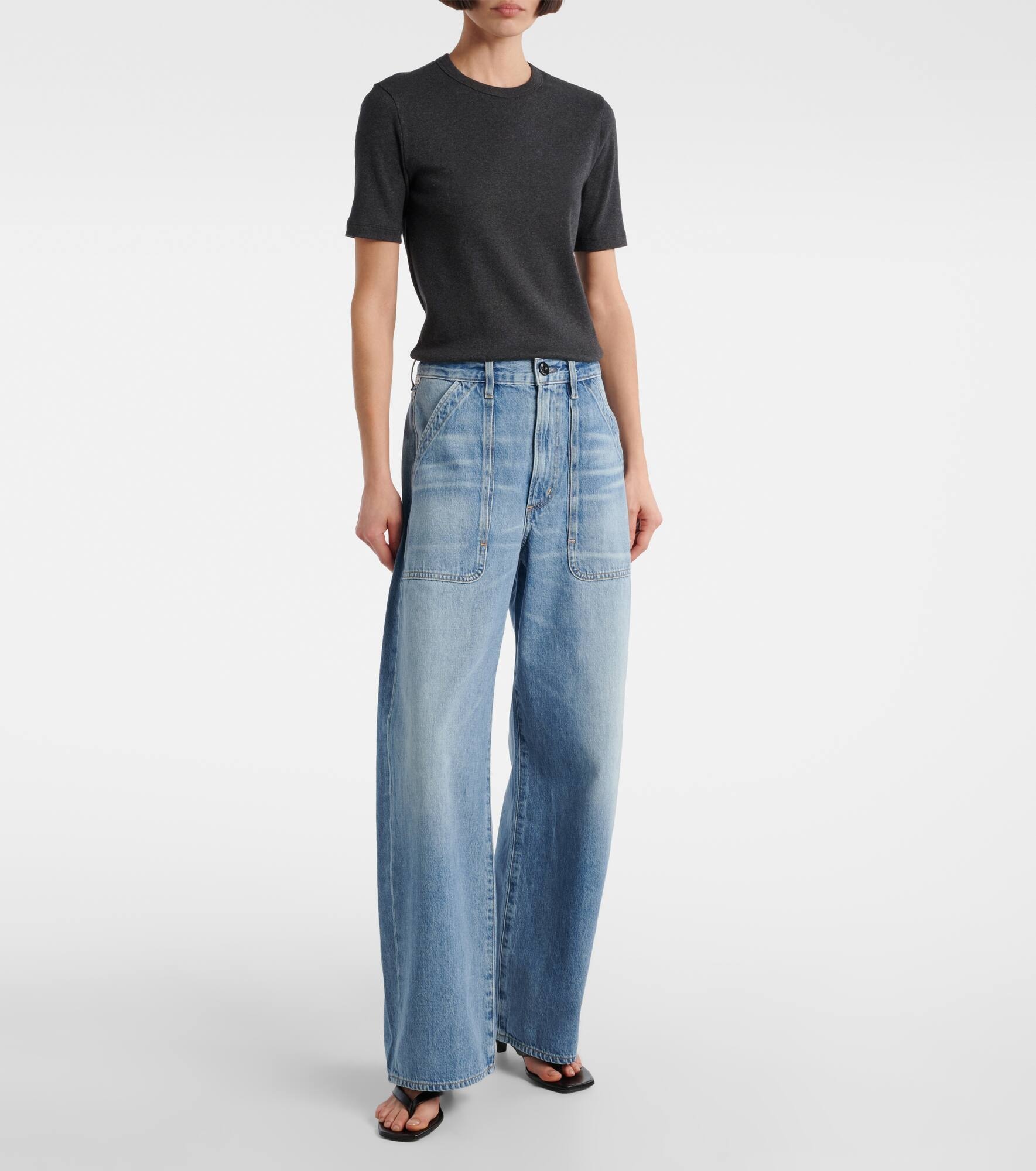 Ayla high-rise wide-leg jeans - 7