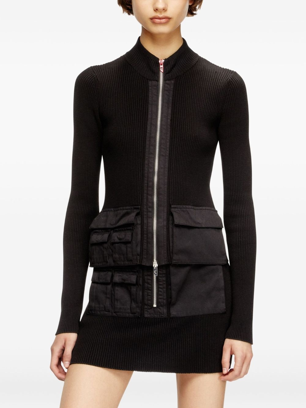 M-Melissa ribbed zip-front top - 3