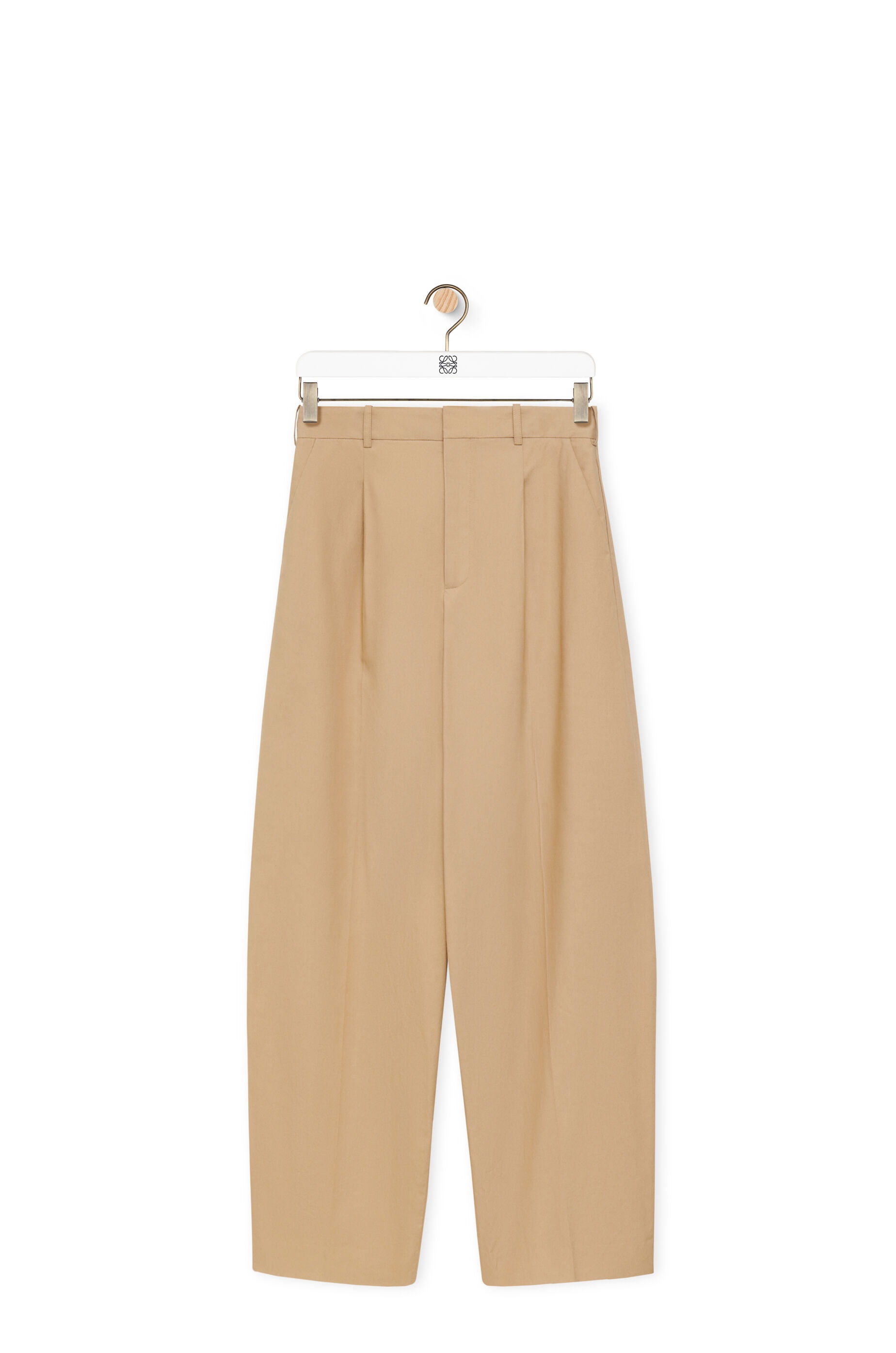 Pleated wide trousers in cotton - 1