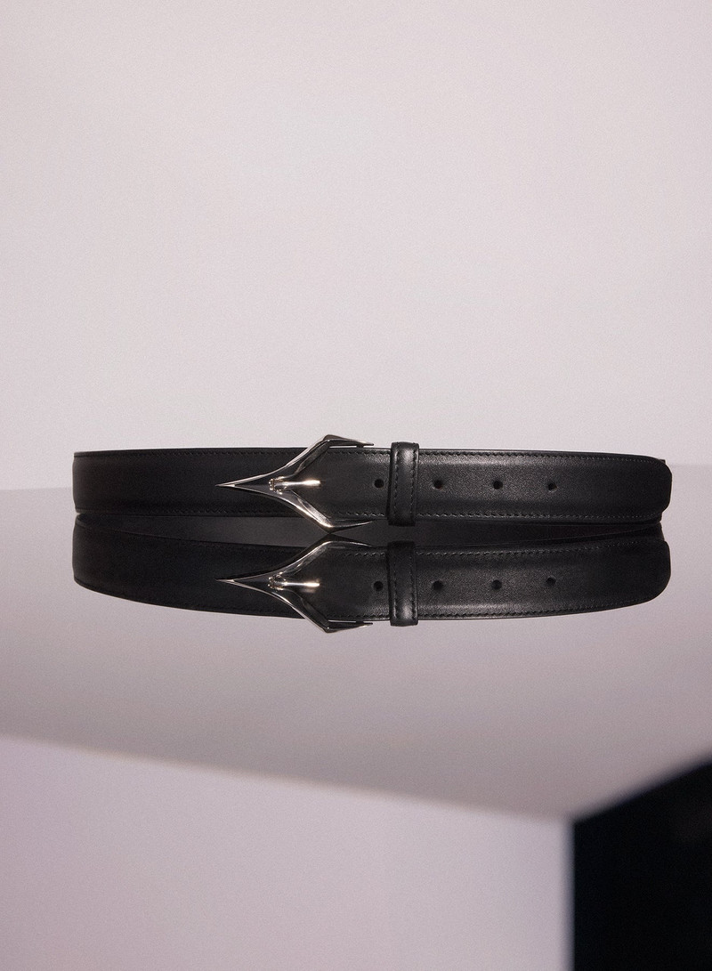 black spiky leather belt 1