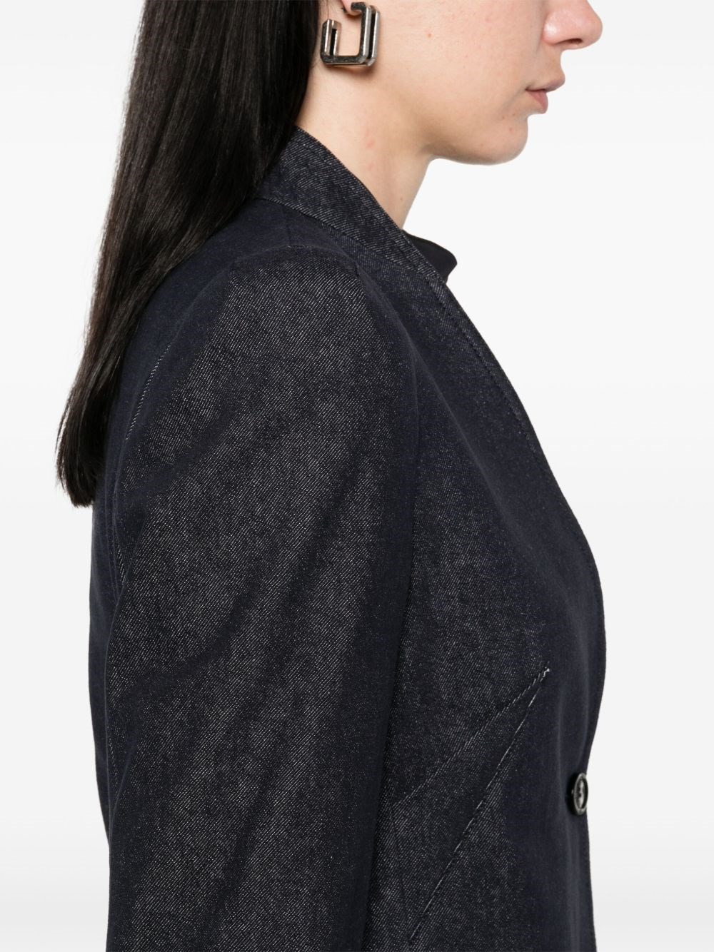 Cotton single-breasted jacket - 3