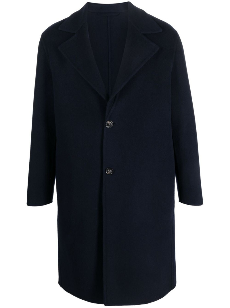 single-breasted wool-blend coat 1