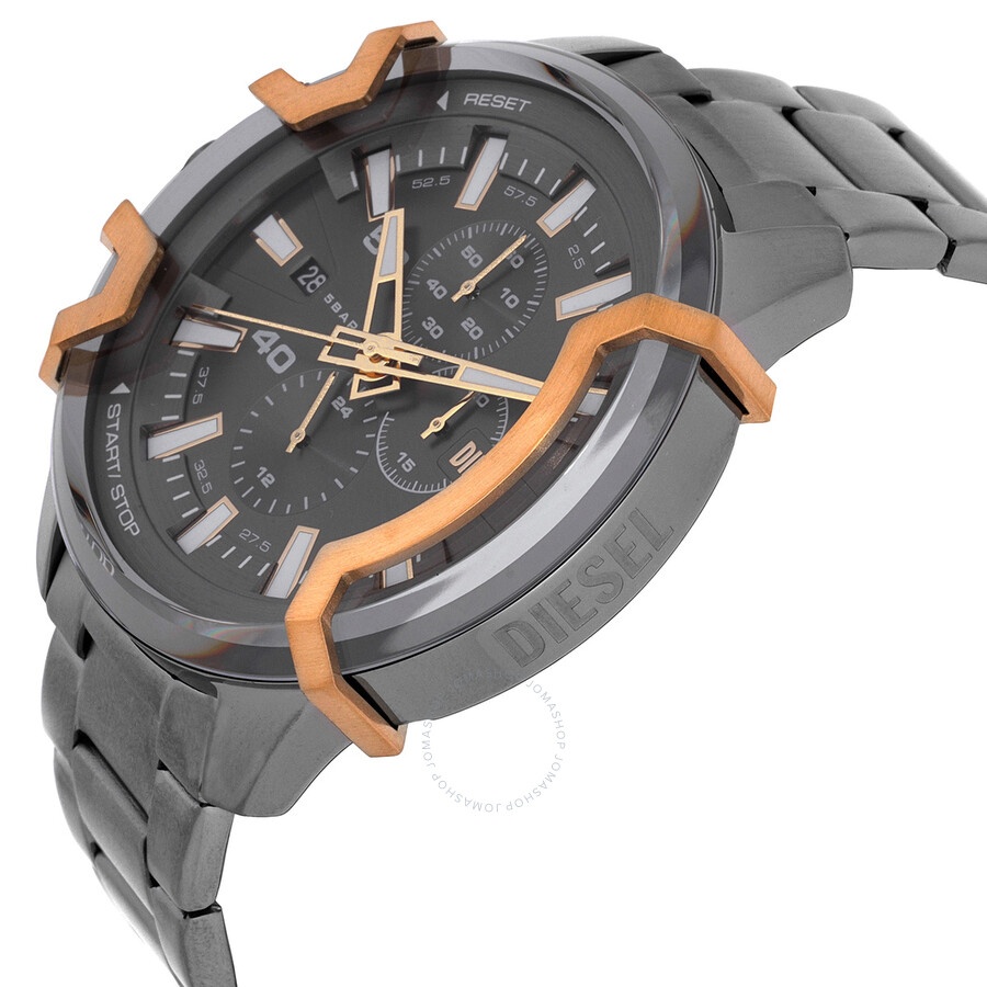 Diesel Griffed Chronograph Quartz Grey Dial Men's Watch DZ4668 - 2