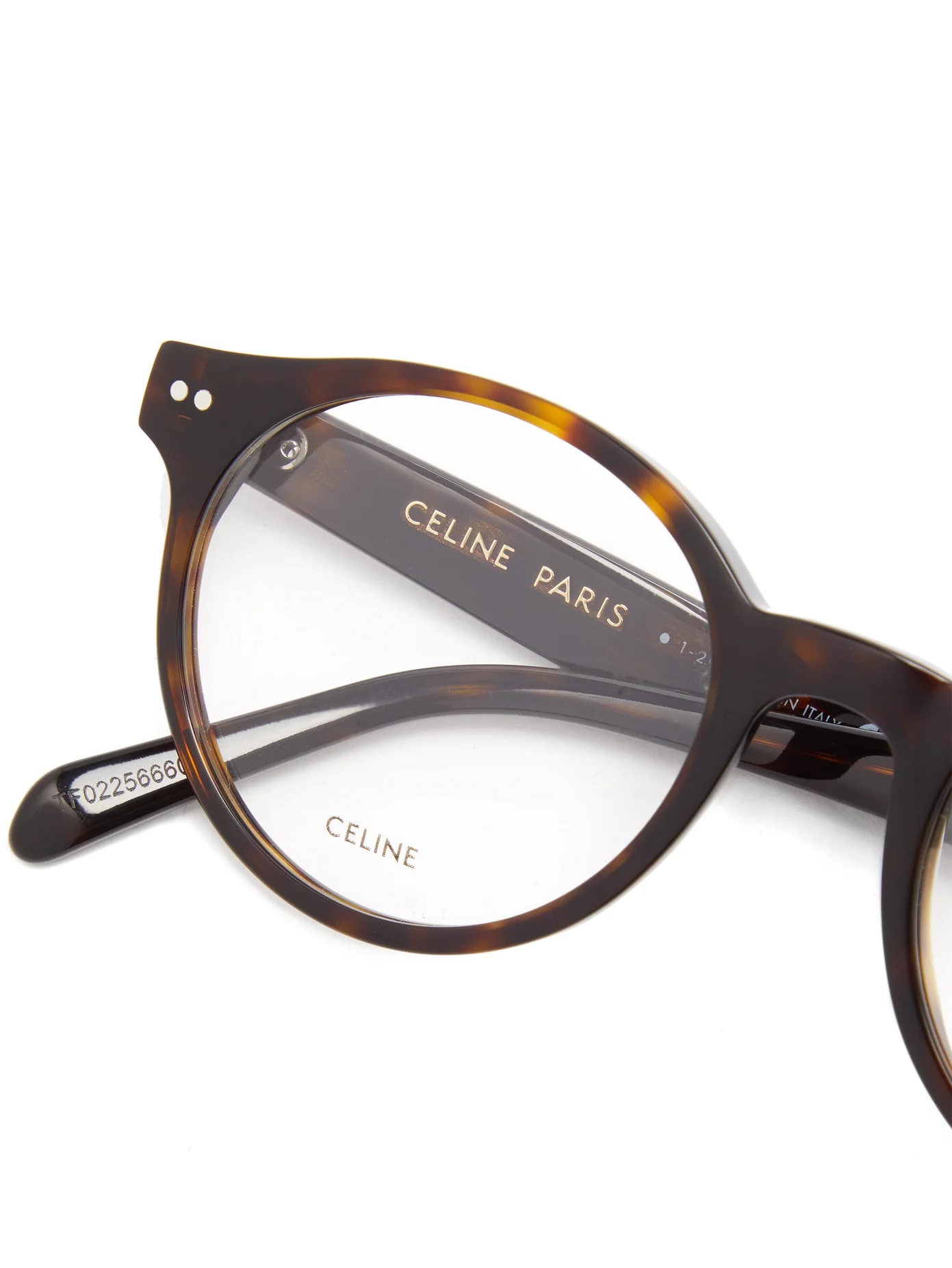 Round tortoiseshell-effect acetate glasses - 6