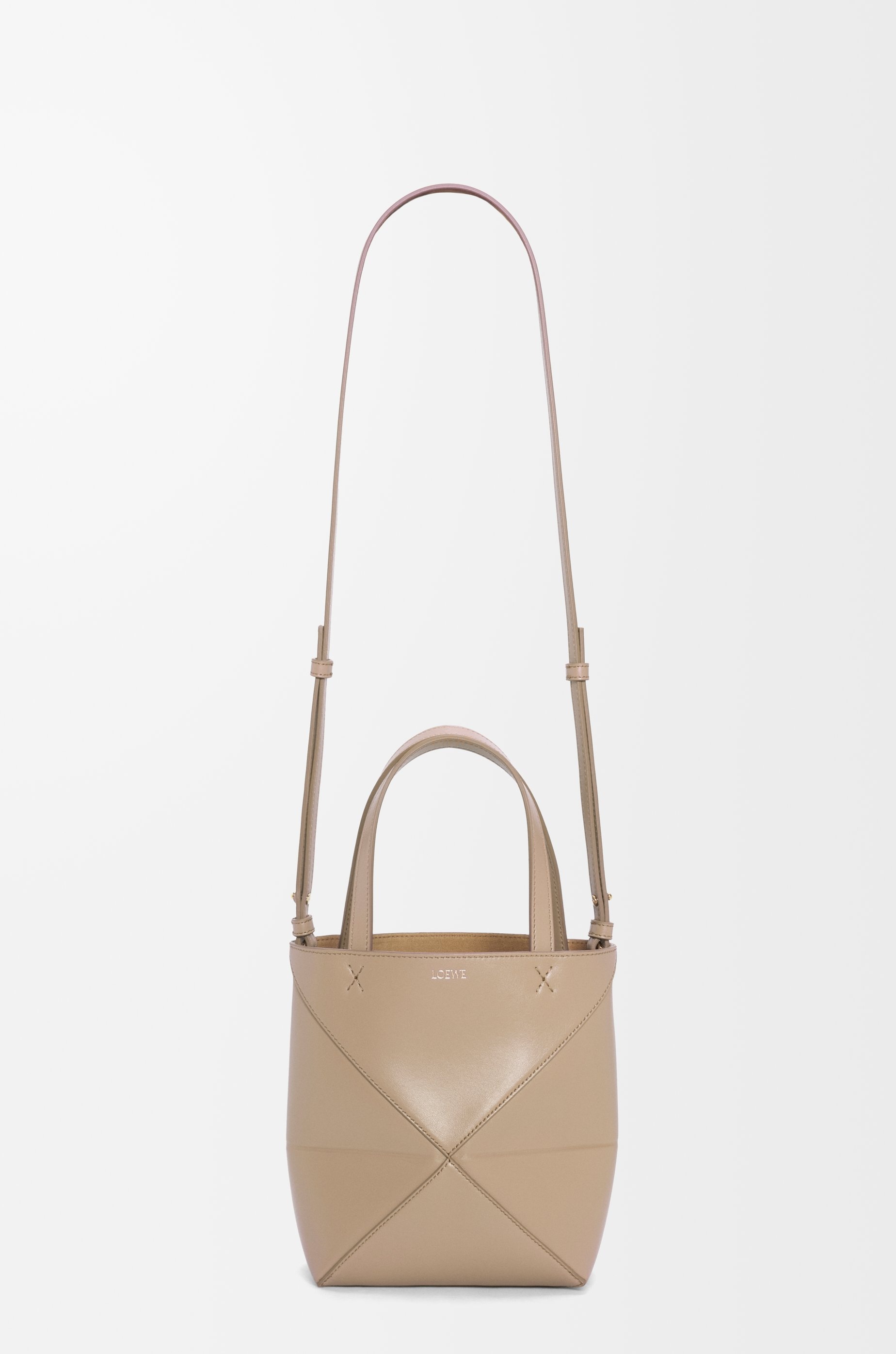 Mini Puzzle Fold tote in shiny calfskin - 8