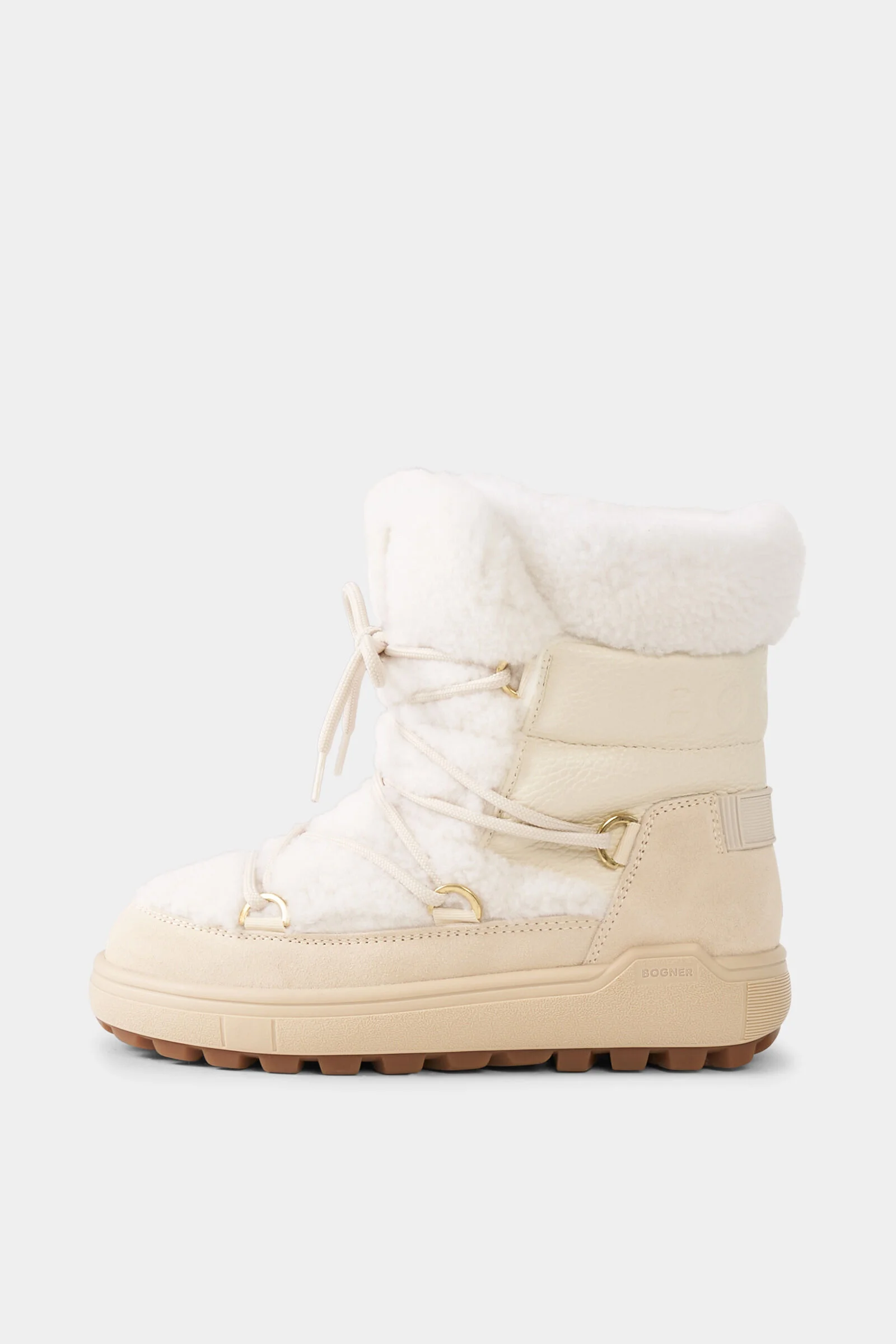 Chamonix Snow Boots with Spikes in Off-White - 1