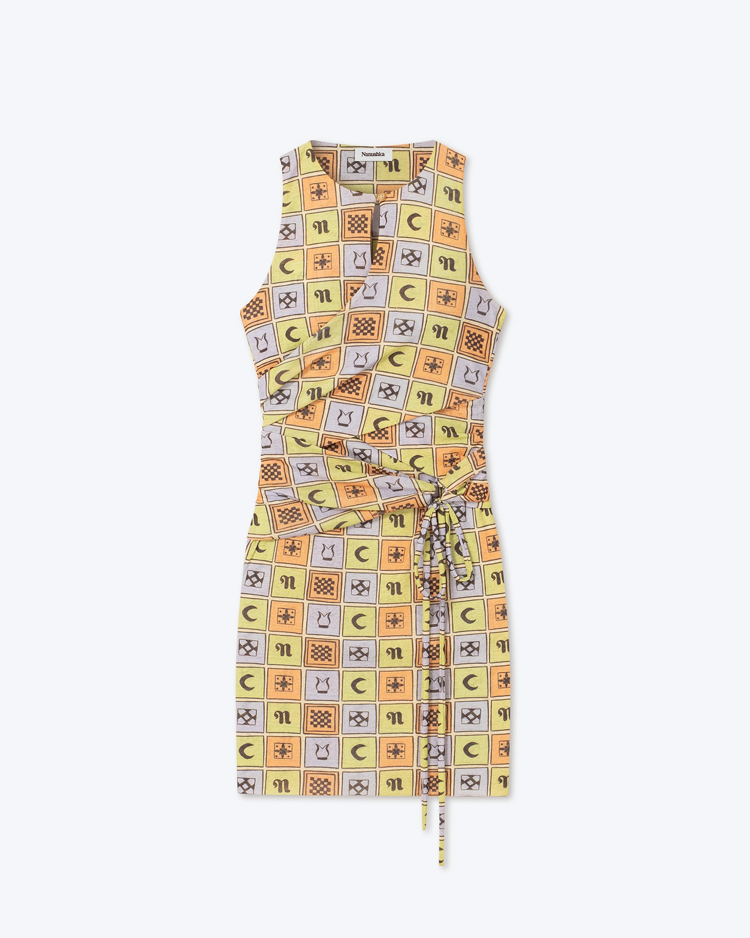 KIRANA - Printed mesh-jersey dress - Totem - 1