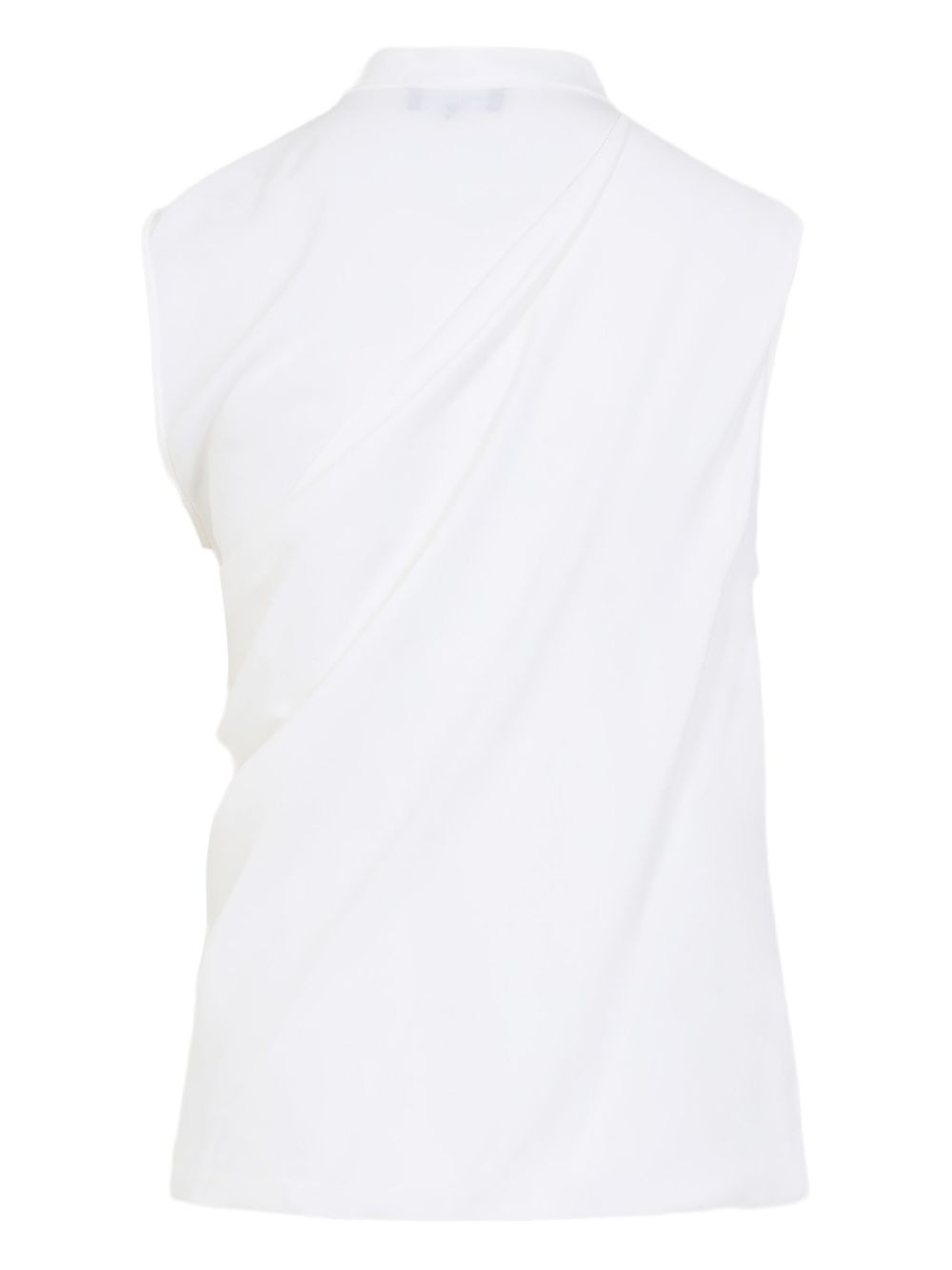 draped sleeveless top - 2