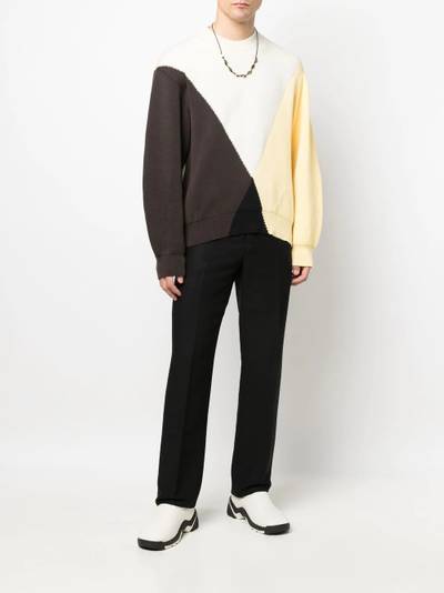 Jil Sander colour-block jumper outlook