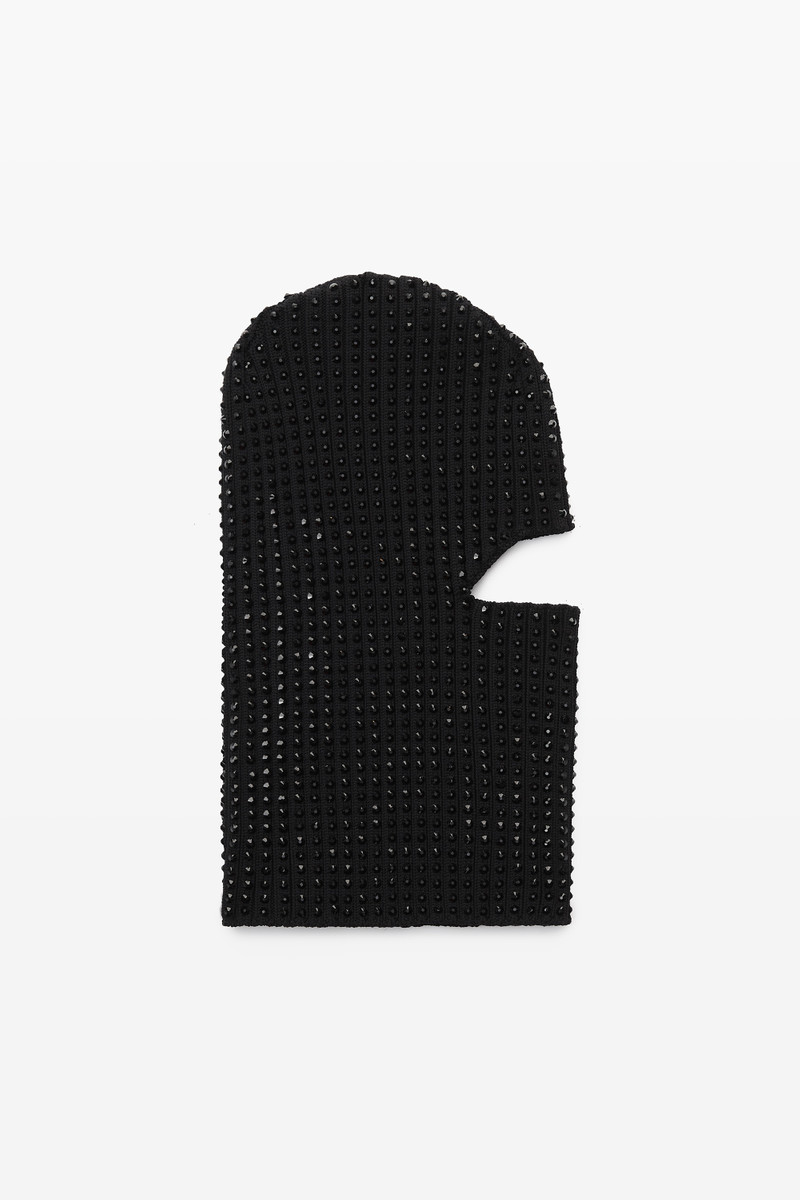 CRYSTAL HOTFIX RIB KNIT BALACLAVA 1