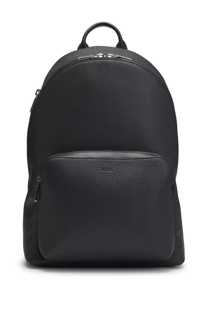 BACKPACK IN GRAINED ITALIAN LEATHER WITH SMART SLEEVE - 1