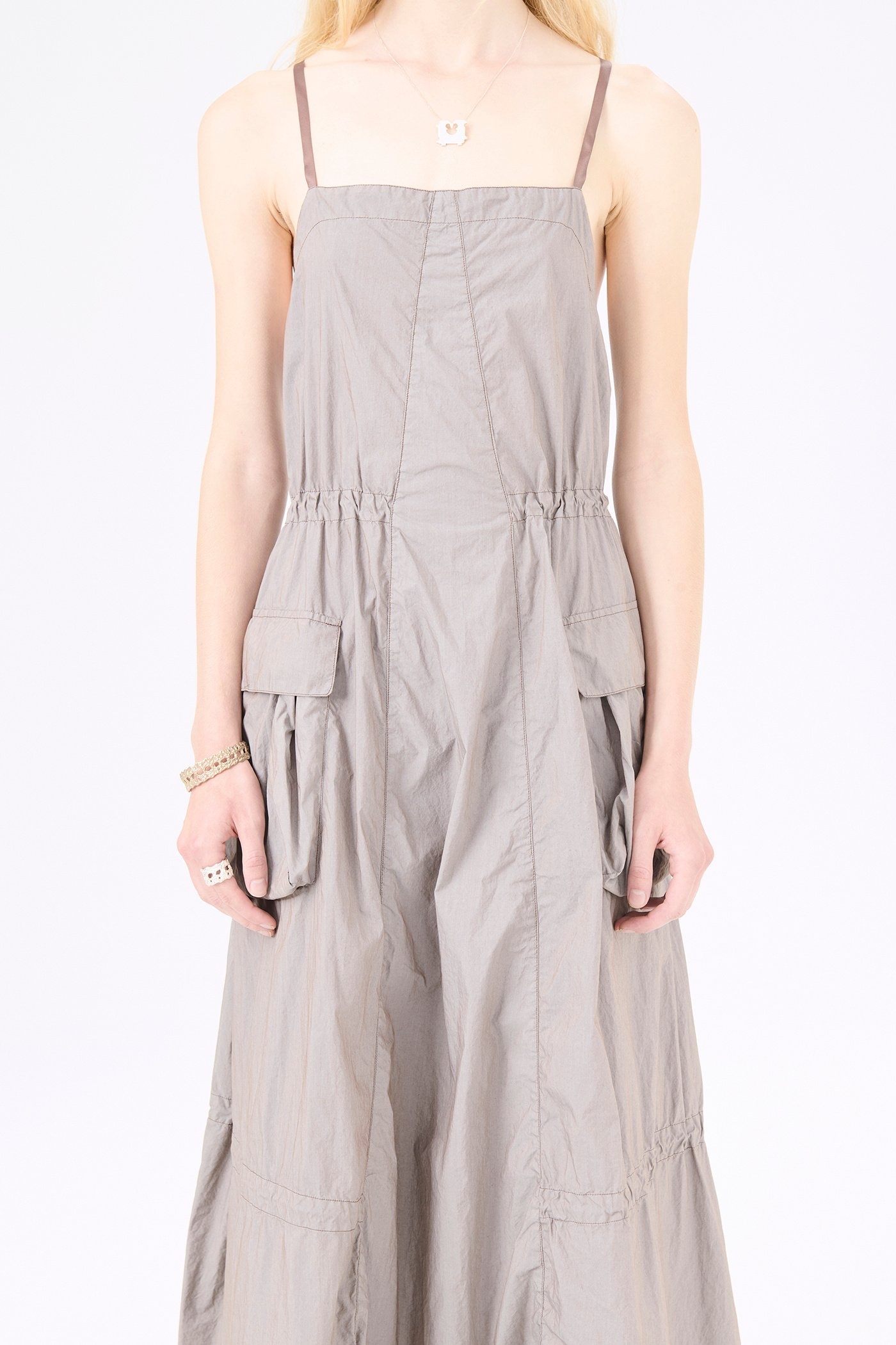 Parachute Dress Stone Khaki Parachute Poplin - 3