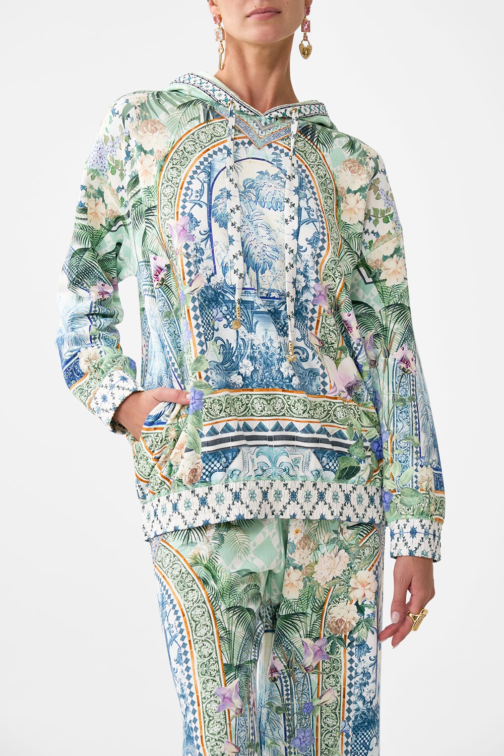 SILK BAND OVERSIZED HOODIE WITH POCKETS - 5