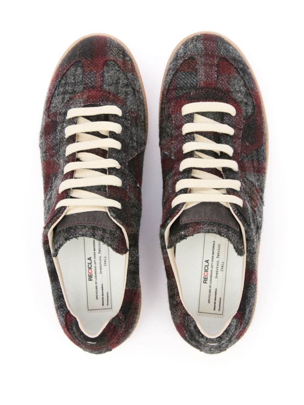 Replica check-pattern sneakers - 4