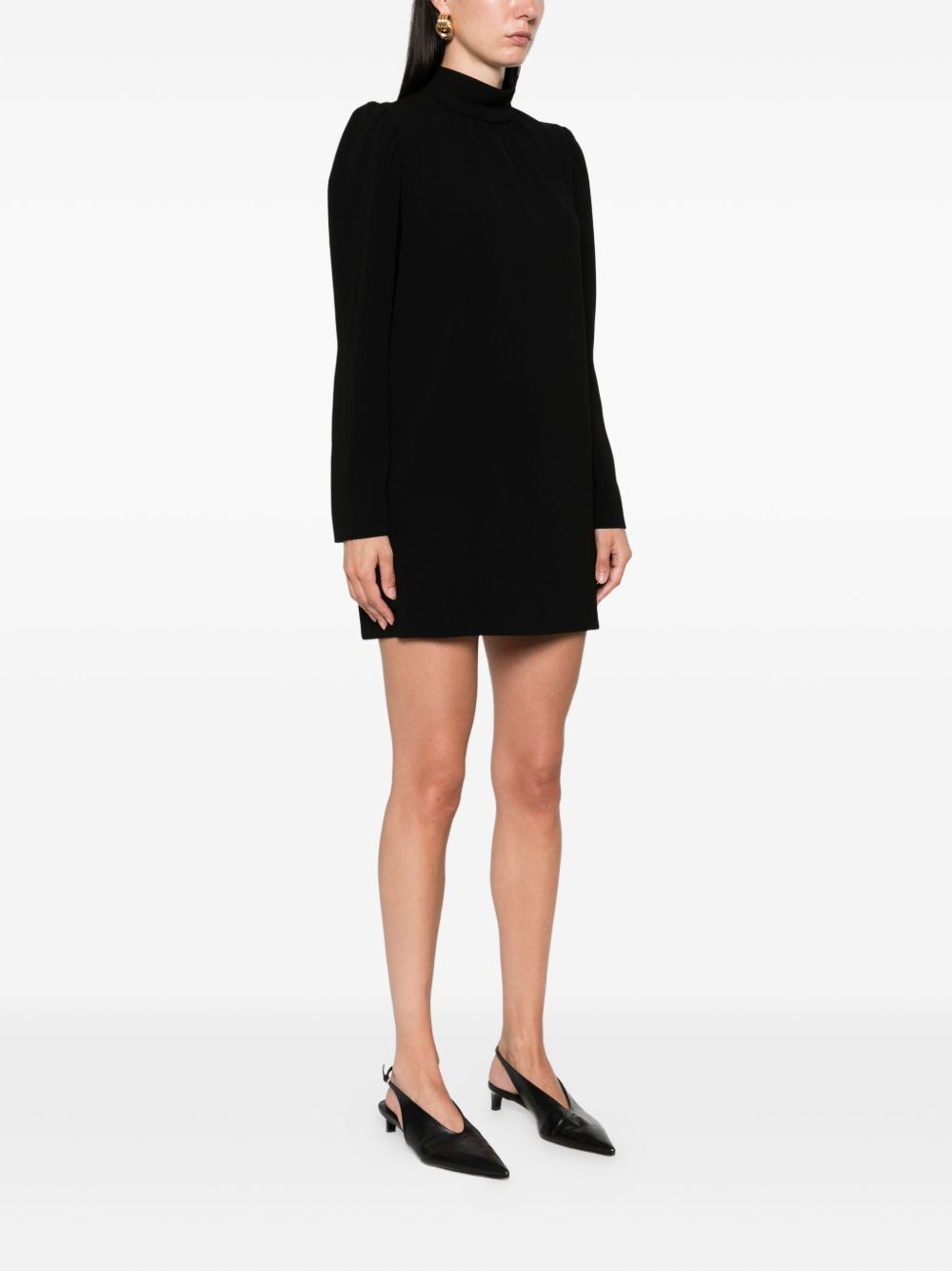 high-neck long-sleeve dress - 3