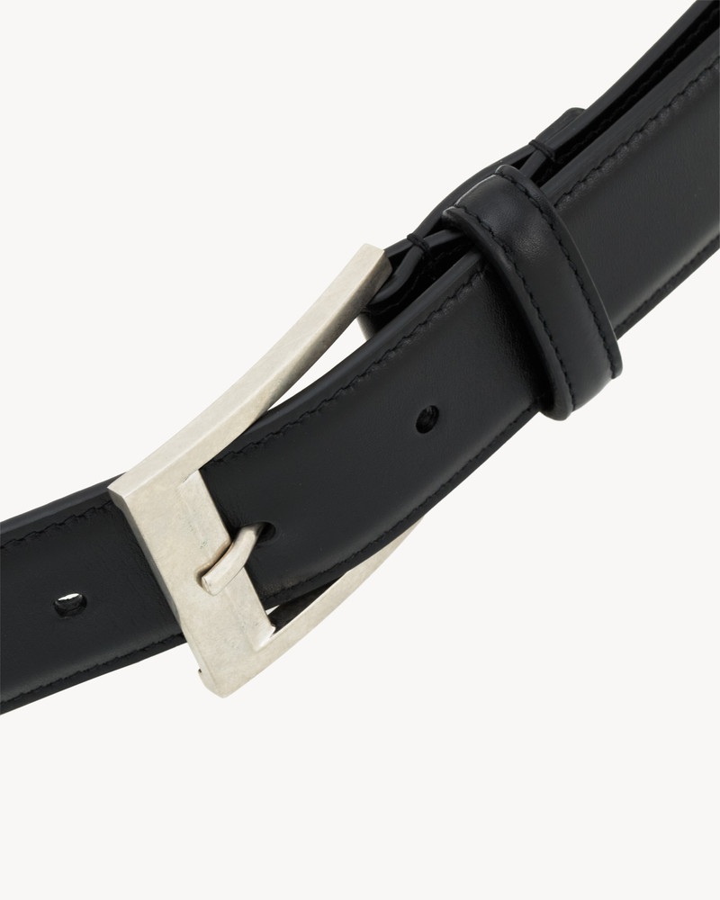 RECTANGULAR BUCKLE BELT IN SMOOTH LEATHER 3