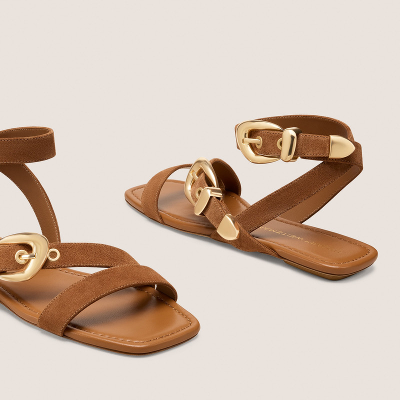 Maven Suede Buckle 플랫 샌들 3