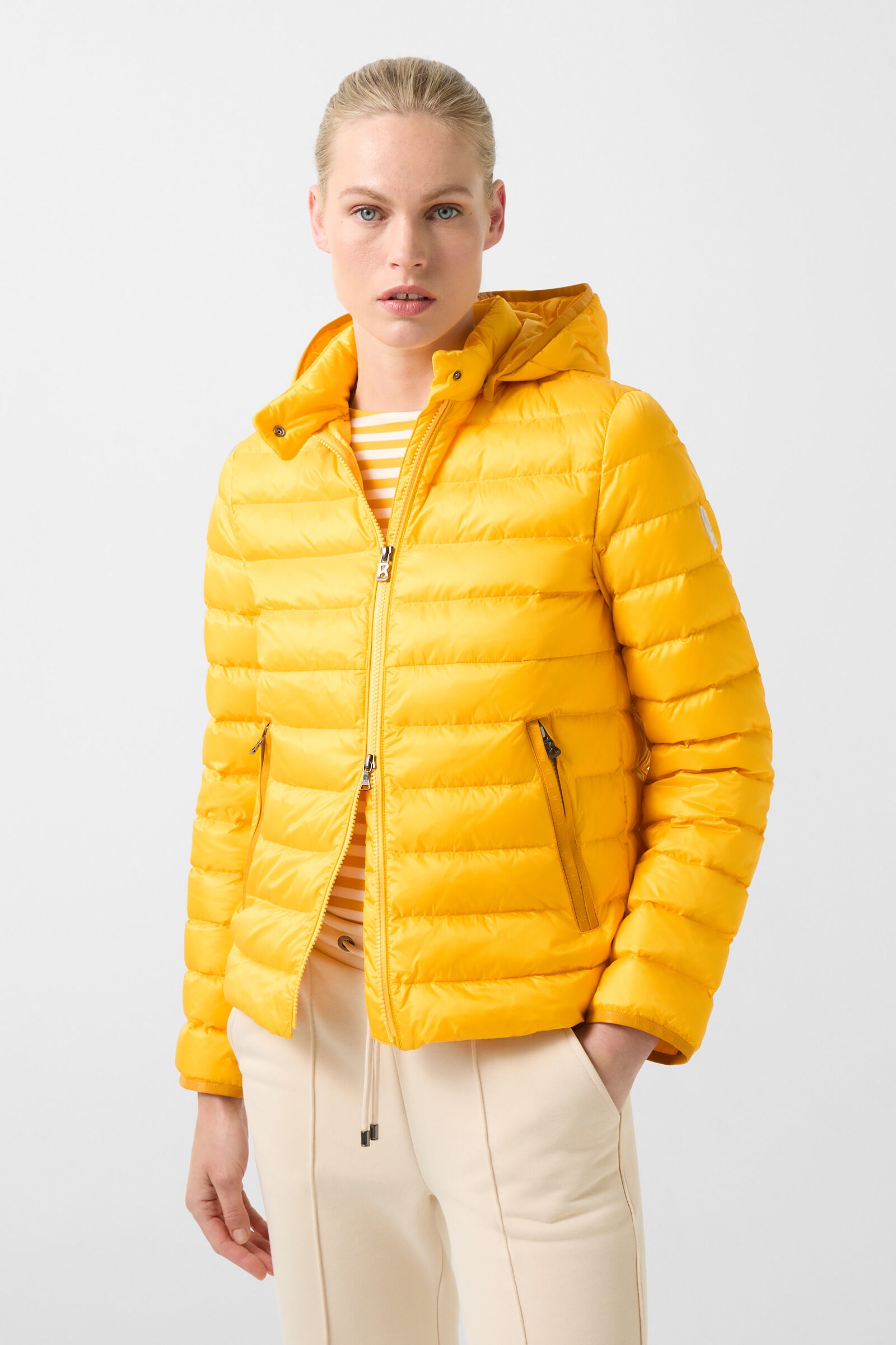 Thelma Lightweight down jacket in Mustard yellow - 2