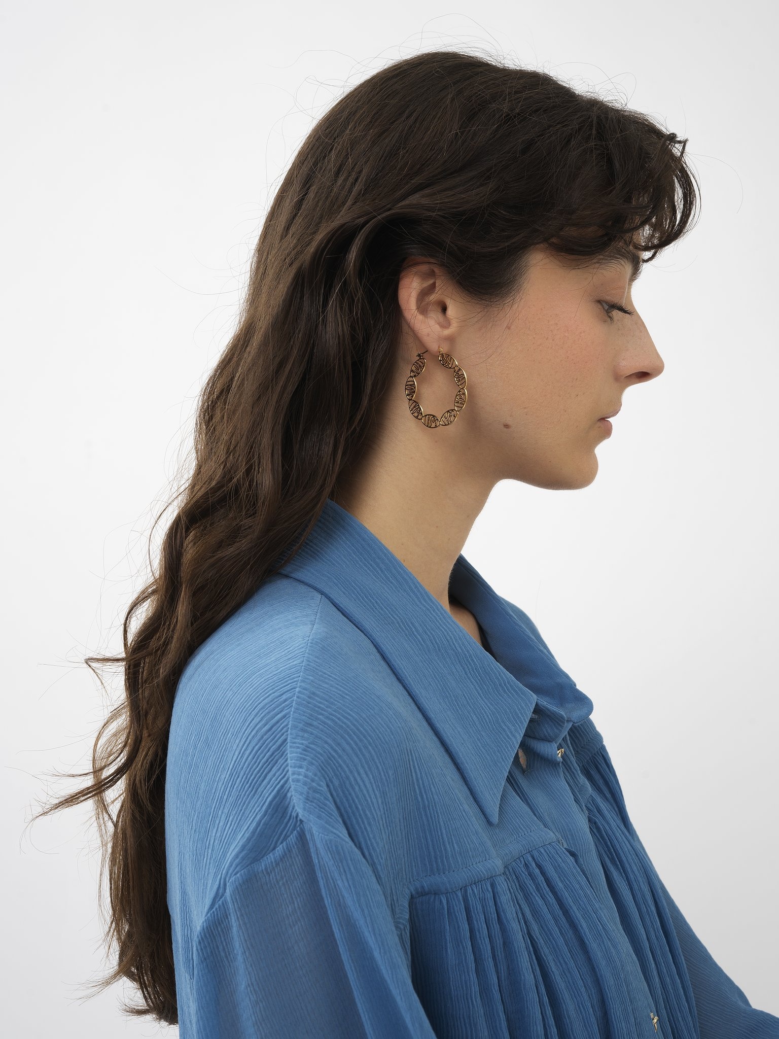 DARCEY LACE HOOP EARRINGS - 4