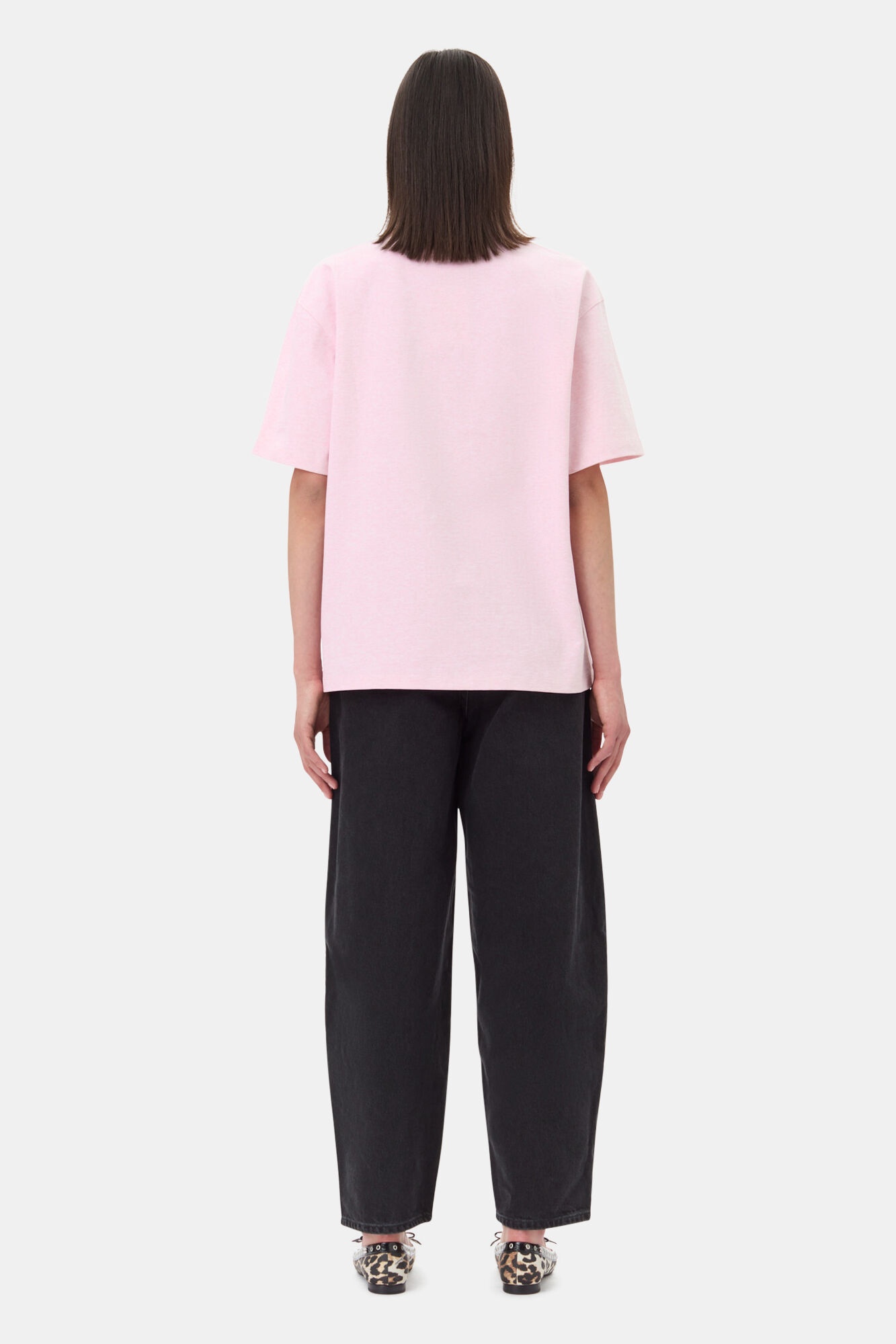 PINK HEAVY COTTON DROP SHOULDER HEART T-SHIRT - 5