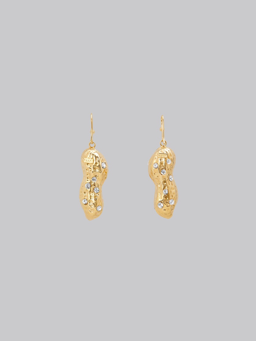 GOLD PEANUT DROP EARRINGS - 3