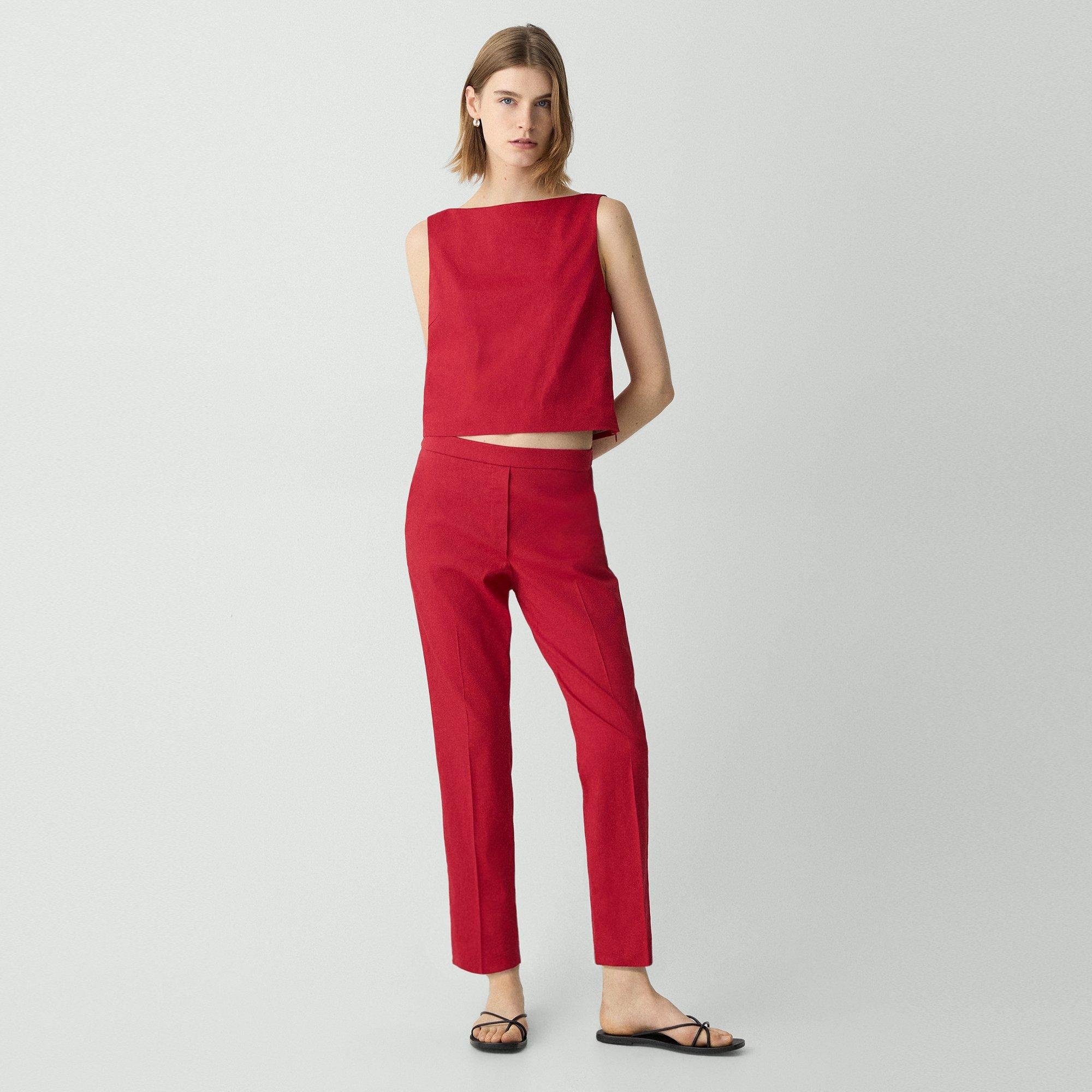 Sleeveless Boatneck Top in Good Linen - 6