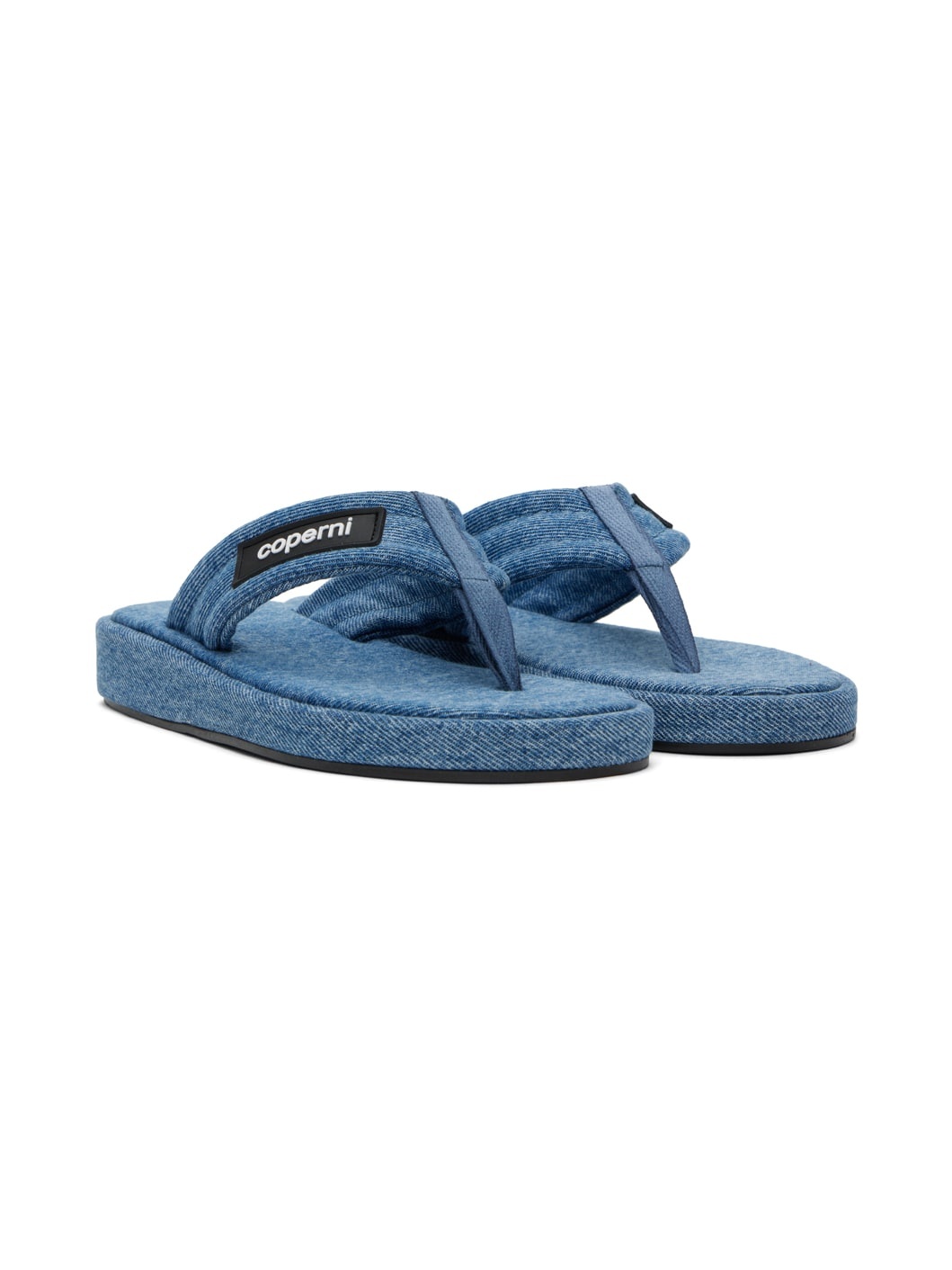 Blue Denim Branded Flip Flops - 4