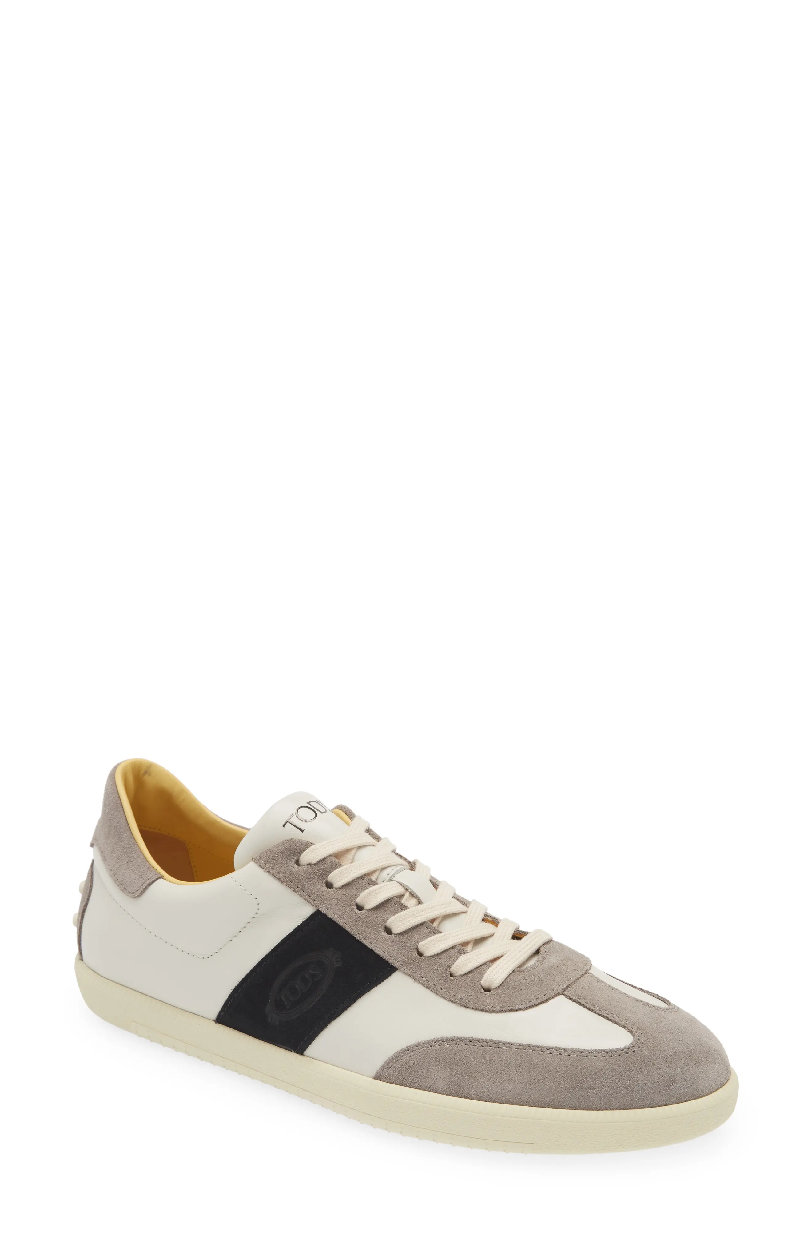 Allacciata Cassetta Low Top Sneaker in Argilla M/Bianco Latte - 1