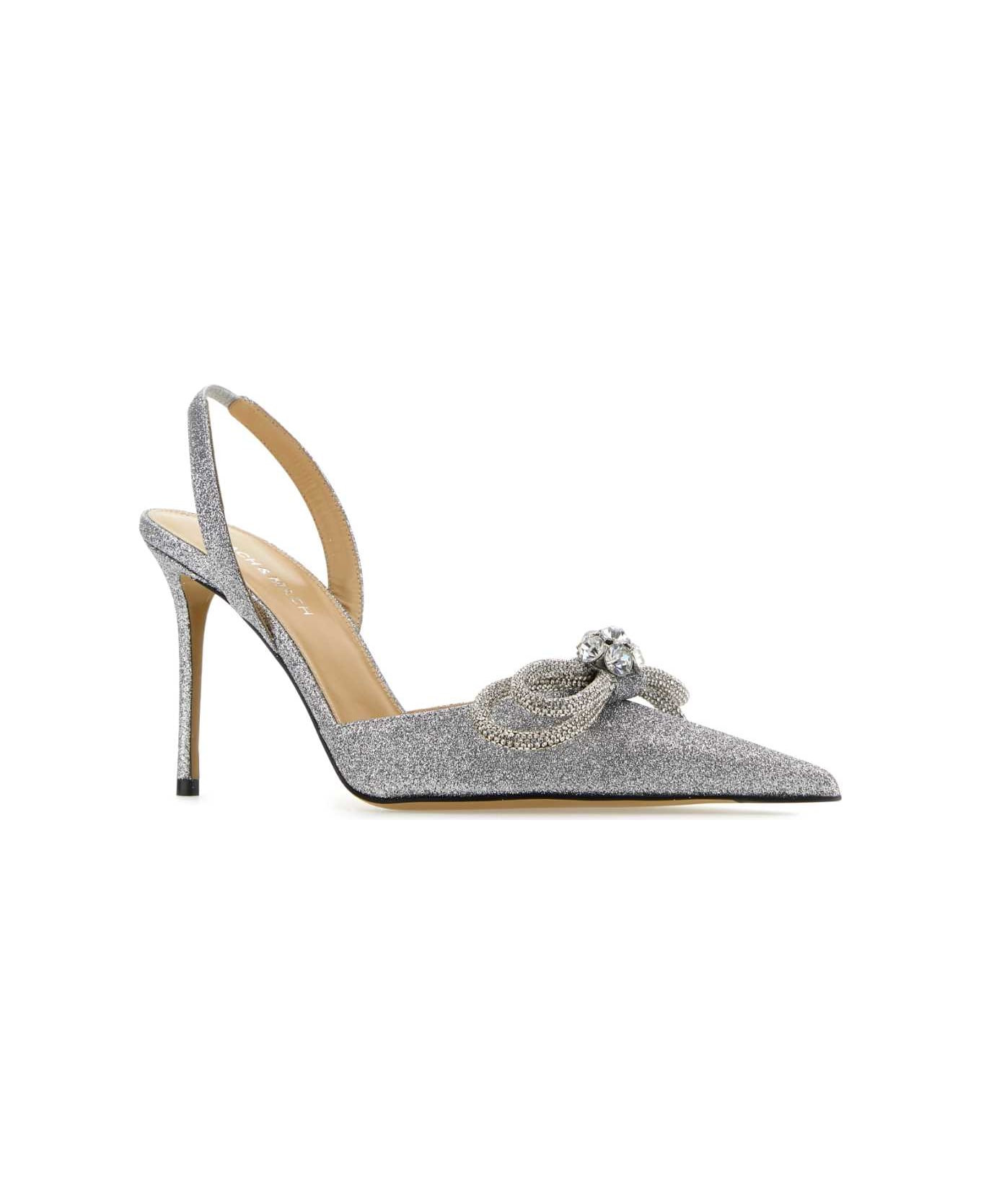 Silver Fabric Pumps - 2