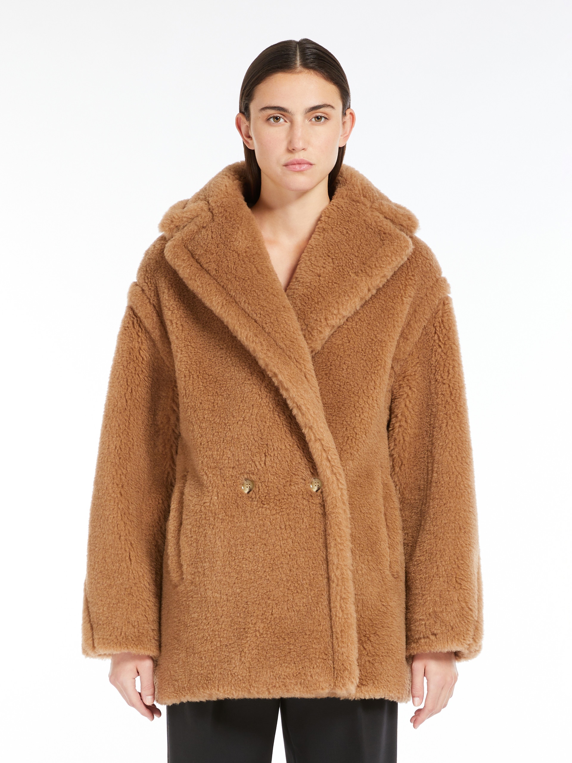 DRAMMA Short Teddy Bear Icon Coat in alpaca and wool - 3