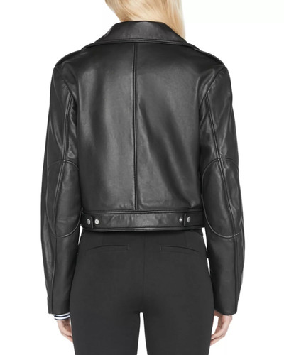 FRAME Asymmetric Leather Moto Jacket outlook
