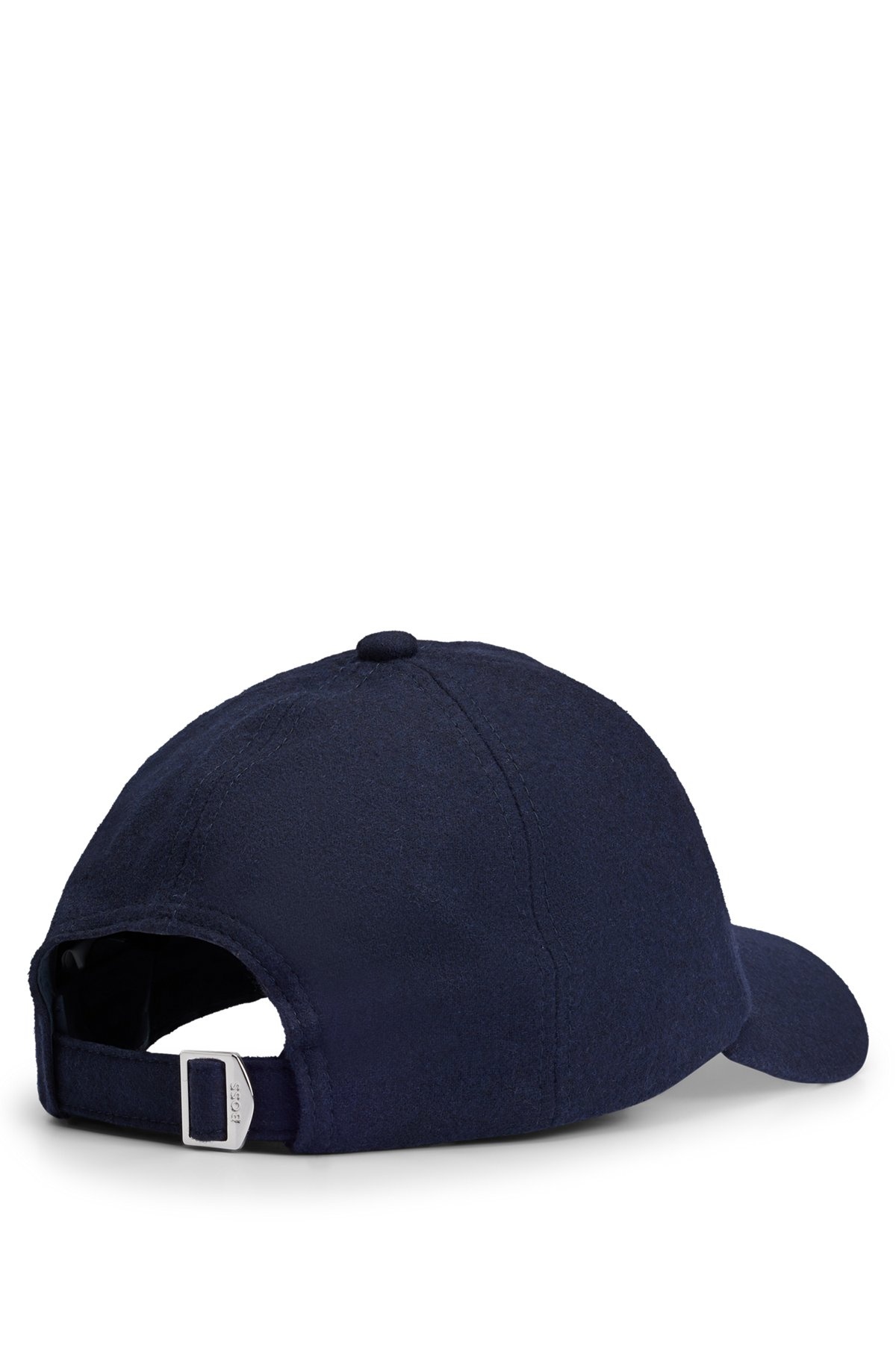 WOOL CAP WITH FAUX-LEATHER LOGO LABEL - 3
