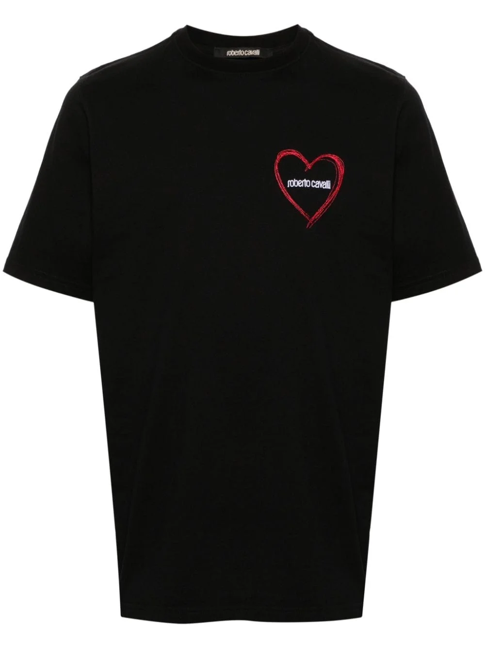 heart-embroidered cotton T-shirt - 1