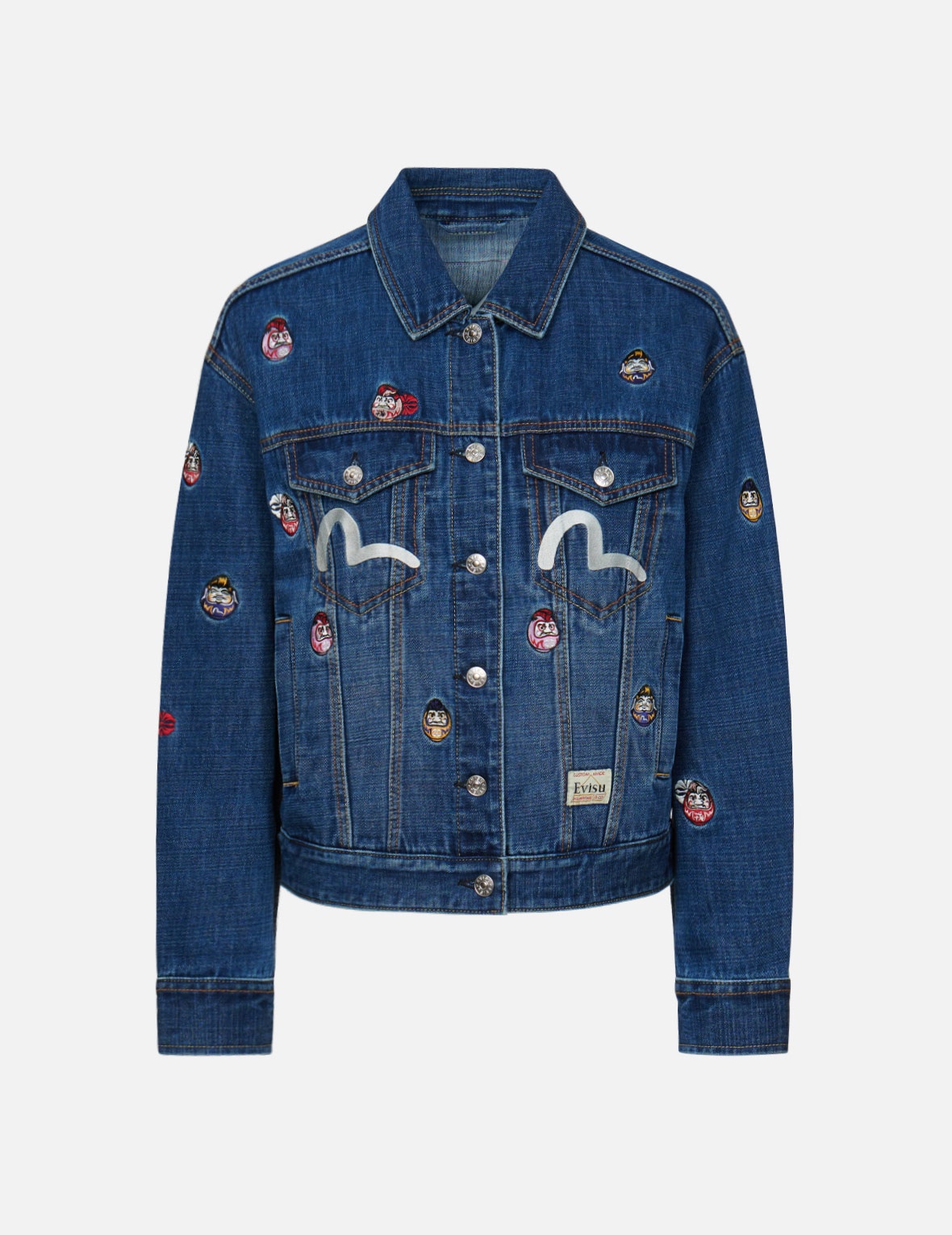ALLOVER DARUMA EMBROIDERED DENIM JACKET - 1