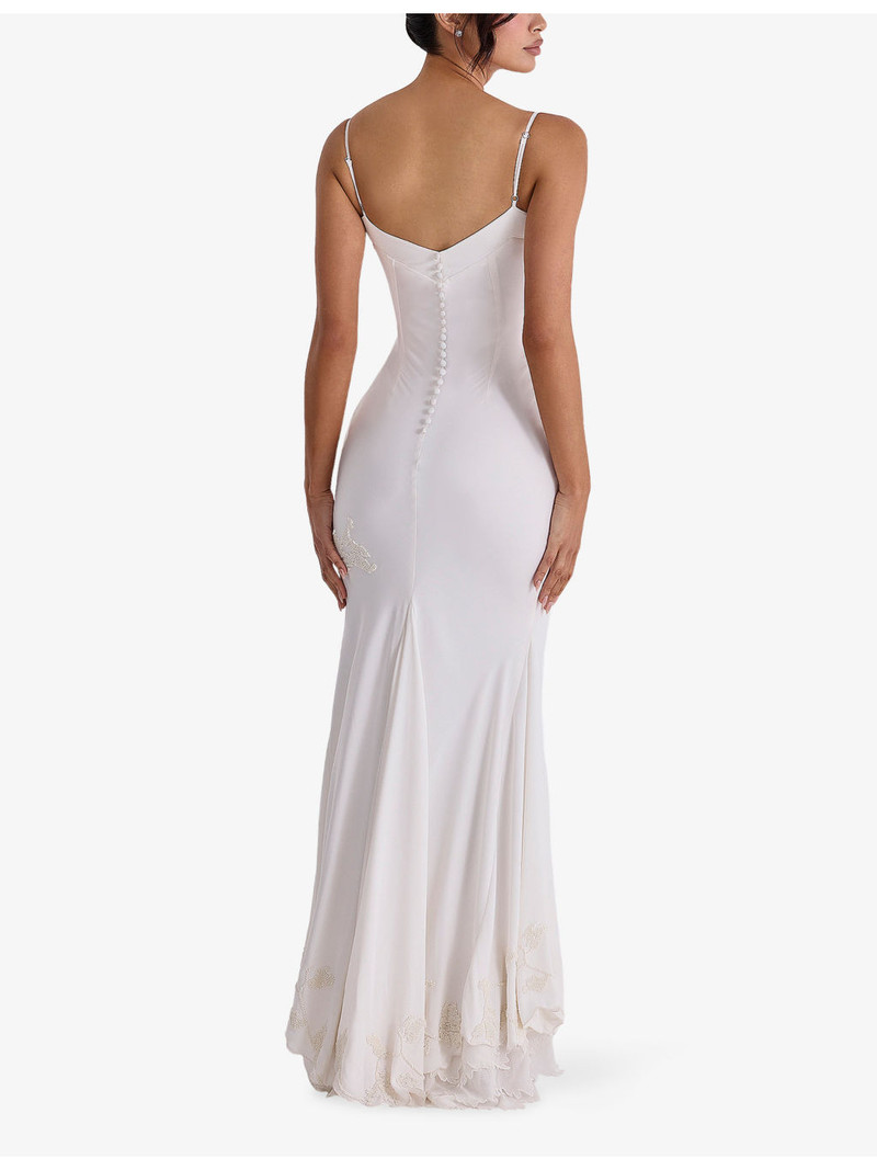 Anastelle Bead-Embellished Satin Bridal Gown 4